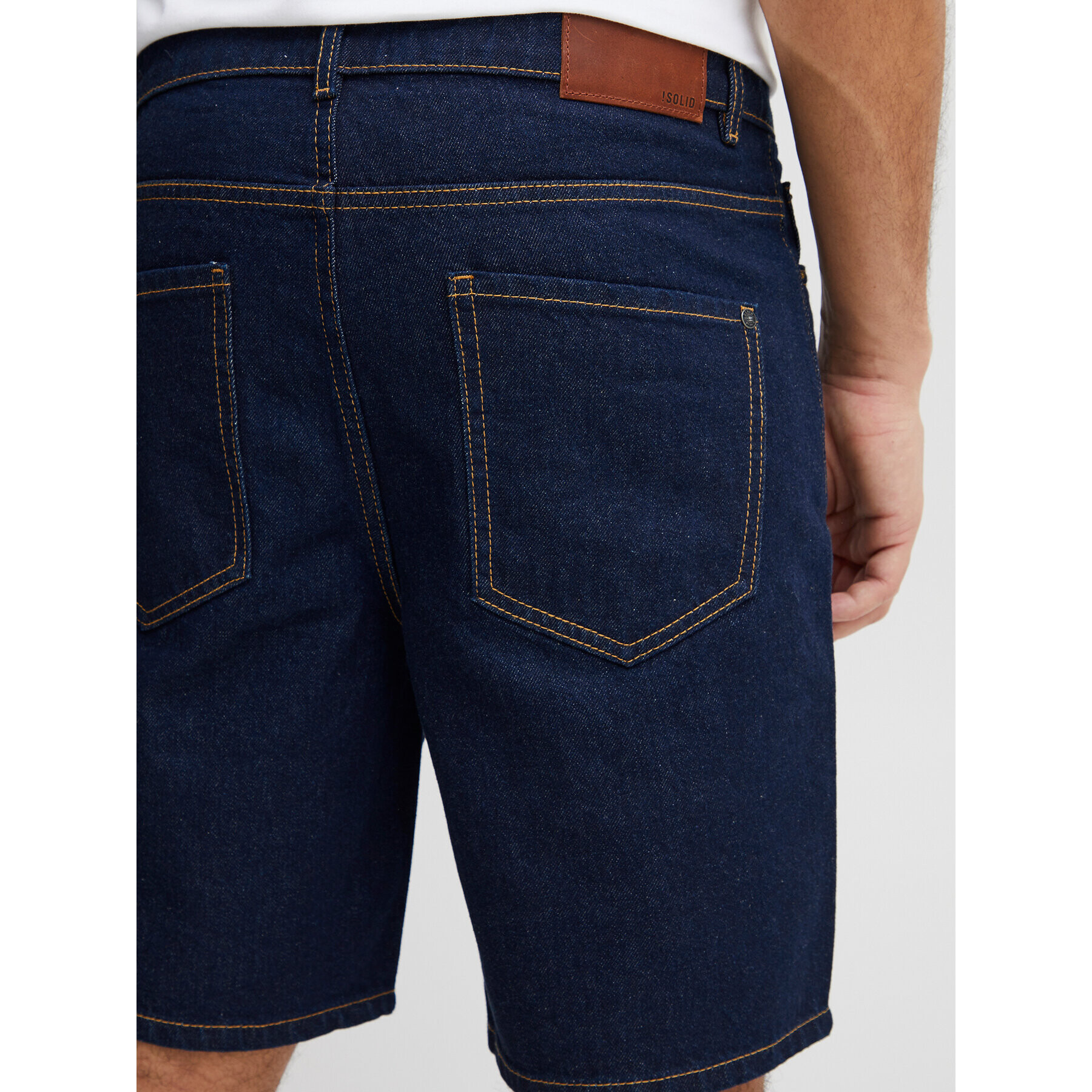 Solid Дънкови шорти 21107657 Тъмносин Straight Fit - Pepit.bg