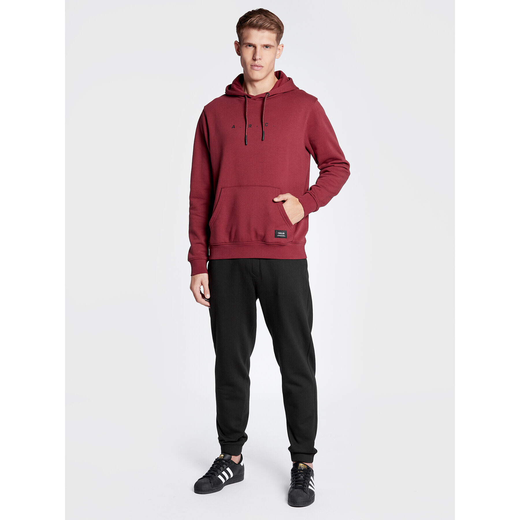Solid Долнище анцуг 21106556 Черен Regular Fit - Pepit.bg