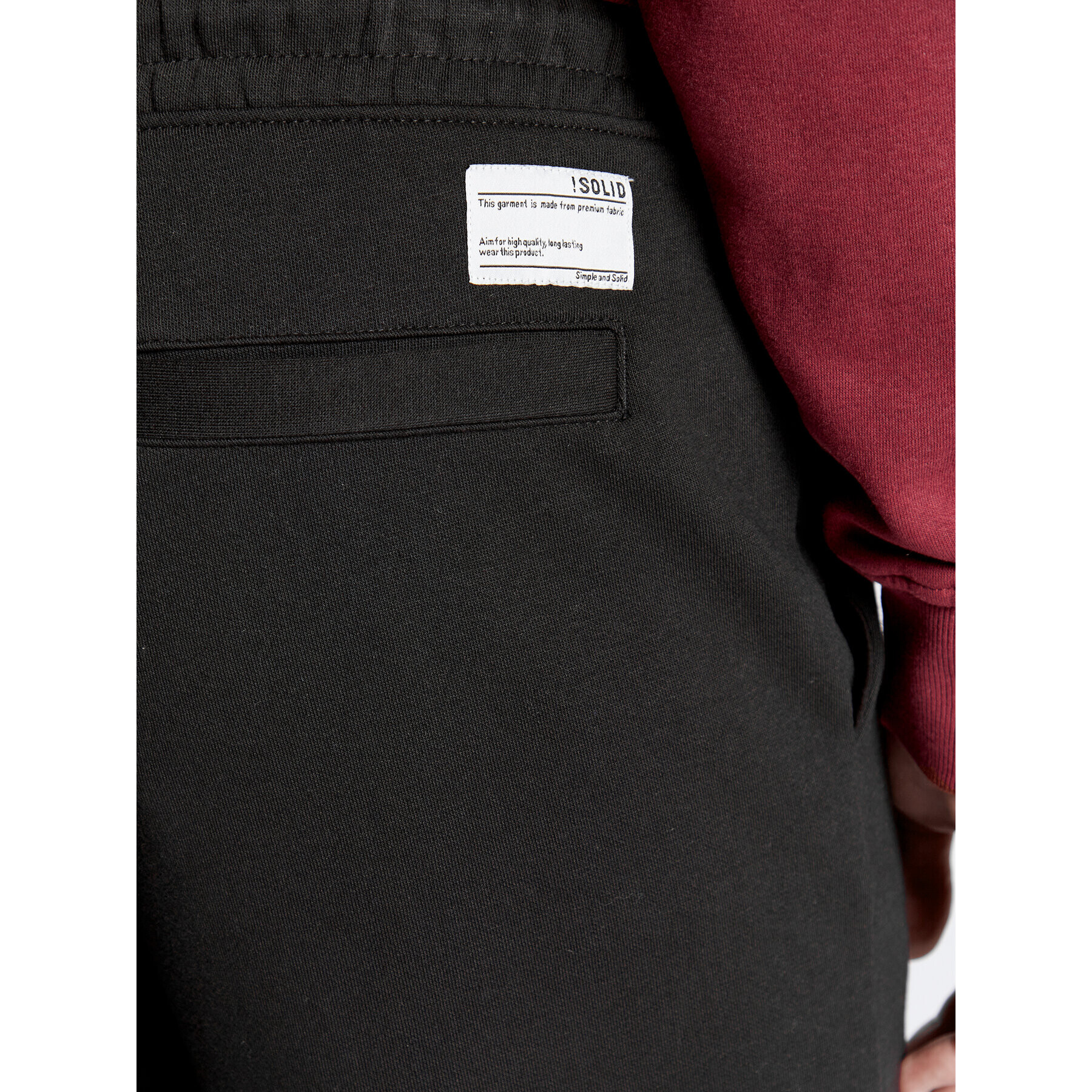 Solid Долнище анцуг 21106556 Черен Regular Fit - Pepit.bg