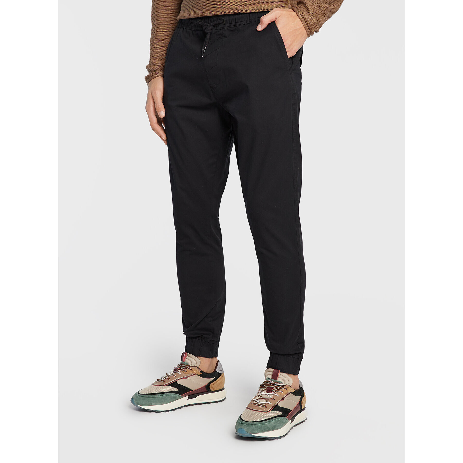 Solid Джогъри 21103814 Черен Slim Fit - Pepit.bg