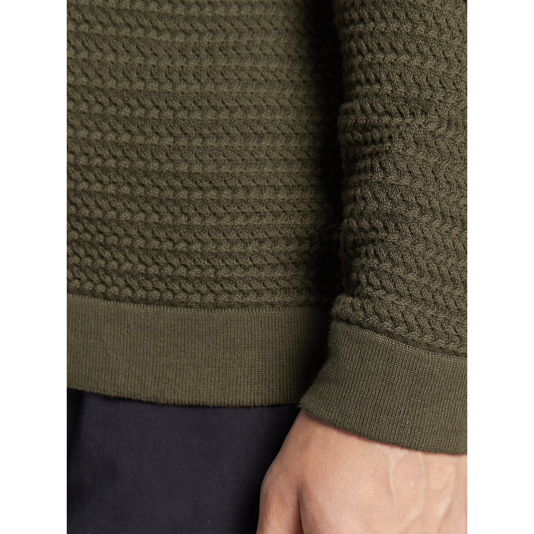 Solid Кардиган 21103418 Зелен Slim Fit - Pepit.bg