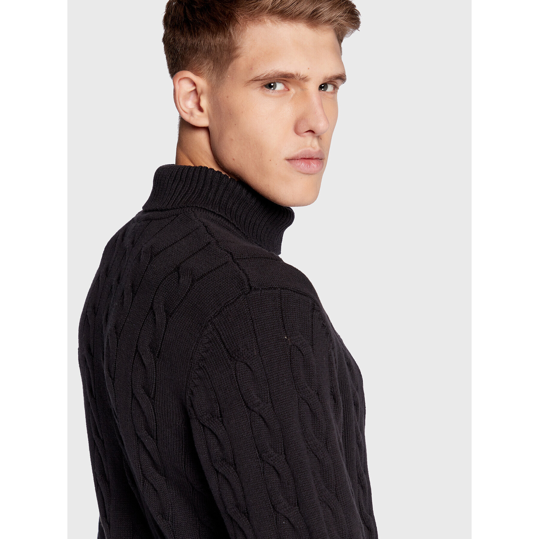 Solid Поло 21107139 Черен Regular Fit - Pepit.bg