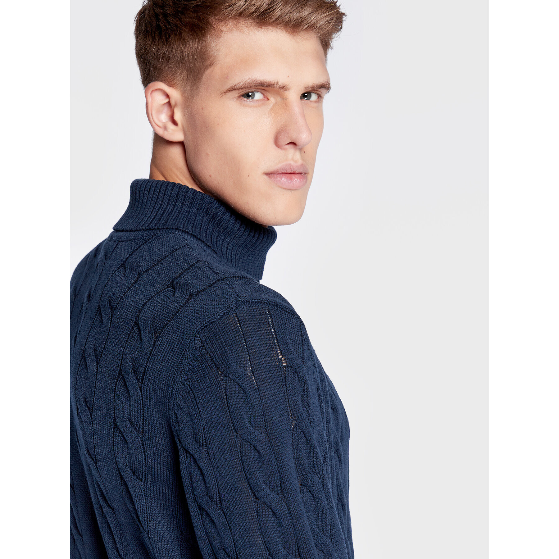 Solid Поло 21107139 Тъмносин Regular Fit - Pepit.bg