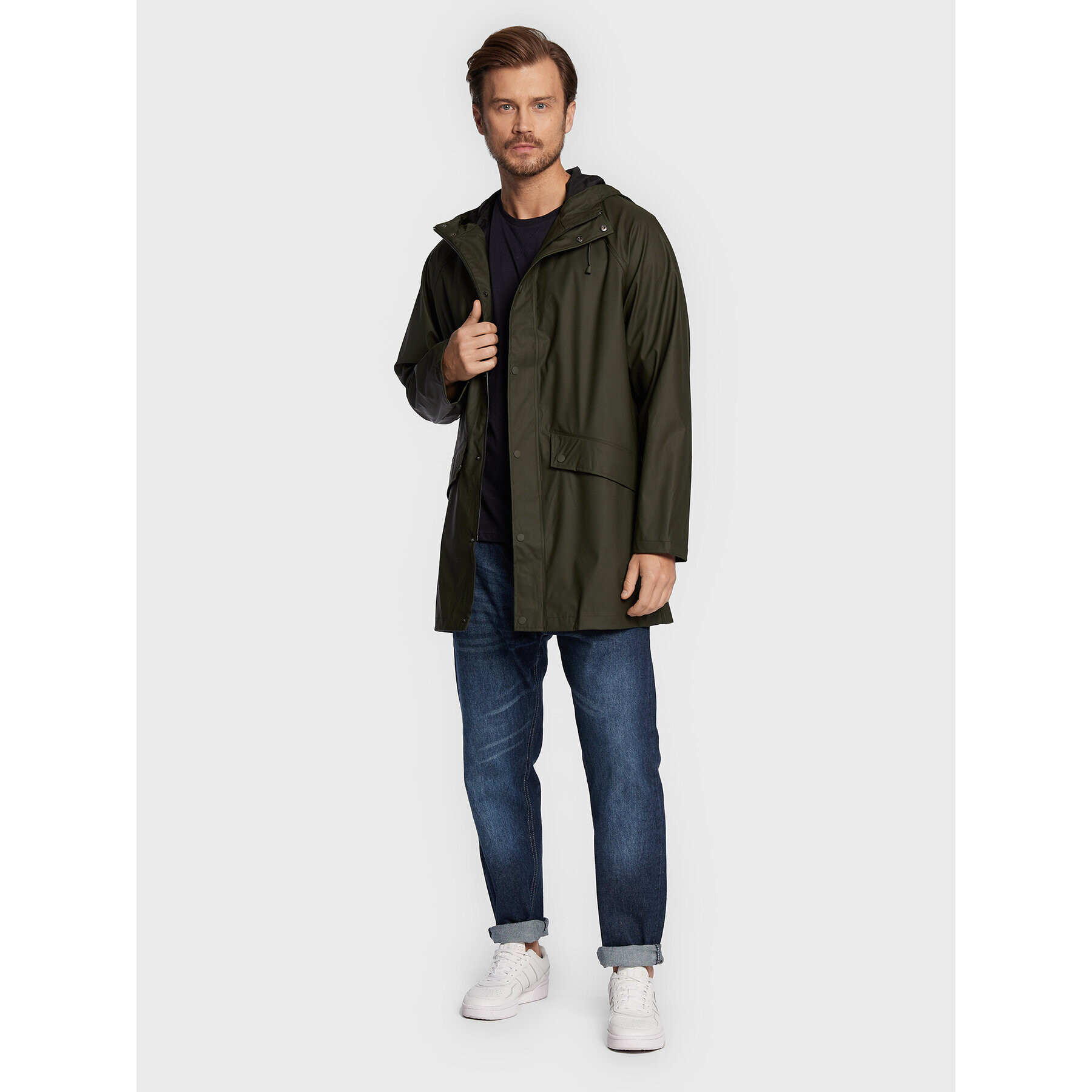 Solid Преходно яке 21107388 Зелен Regular Fit - Pepit.bg