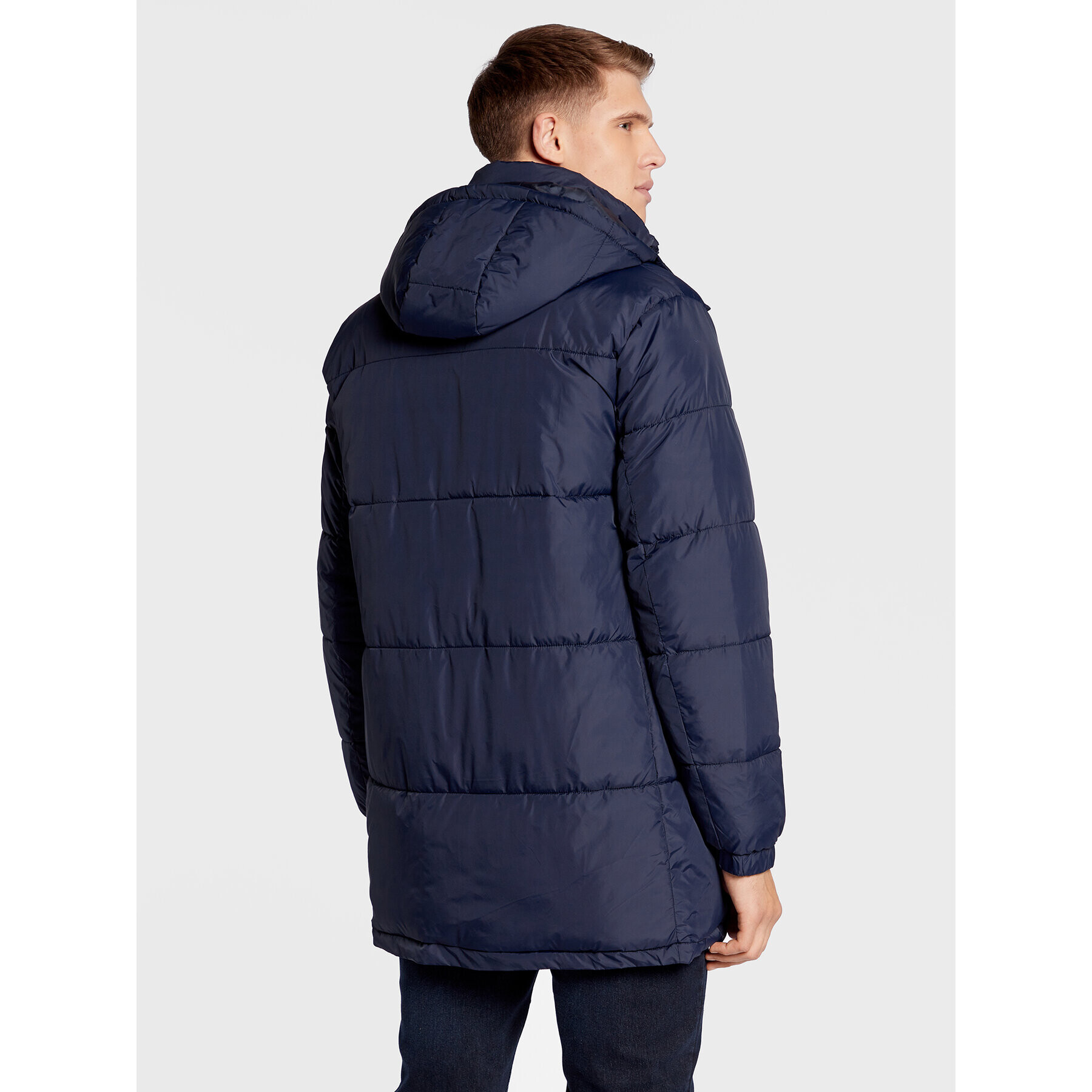 Solid Пухено яке 21107217 Тъмносин Regular Fit - Pepit.bg