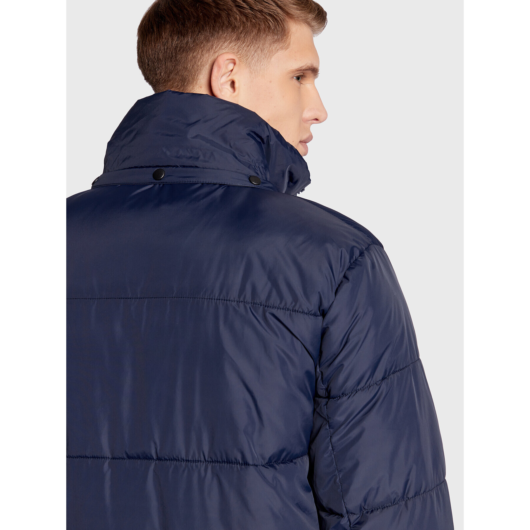 Solid Пухено яке 21107217 Тъмносин Regular Fit - Pepit.bg