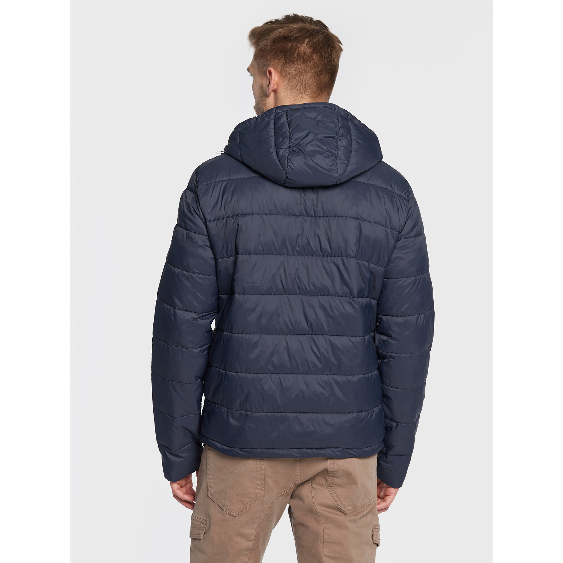 Solid Пухено яке Cole 21107081 Тъмносин Regular Fit - Pepit.bg