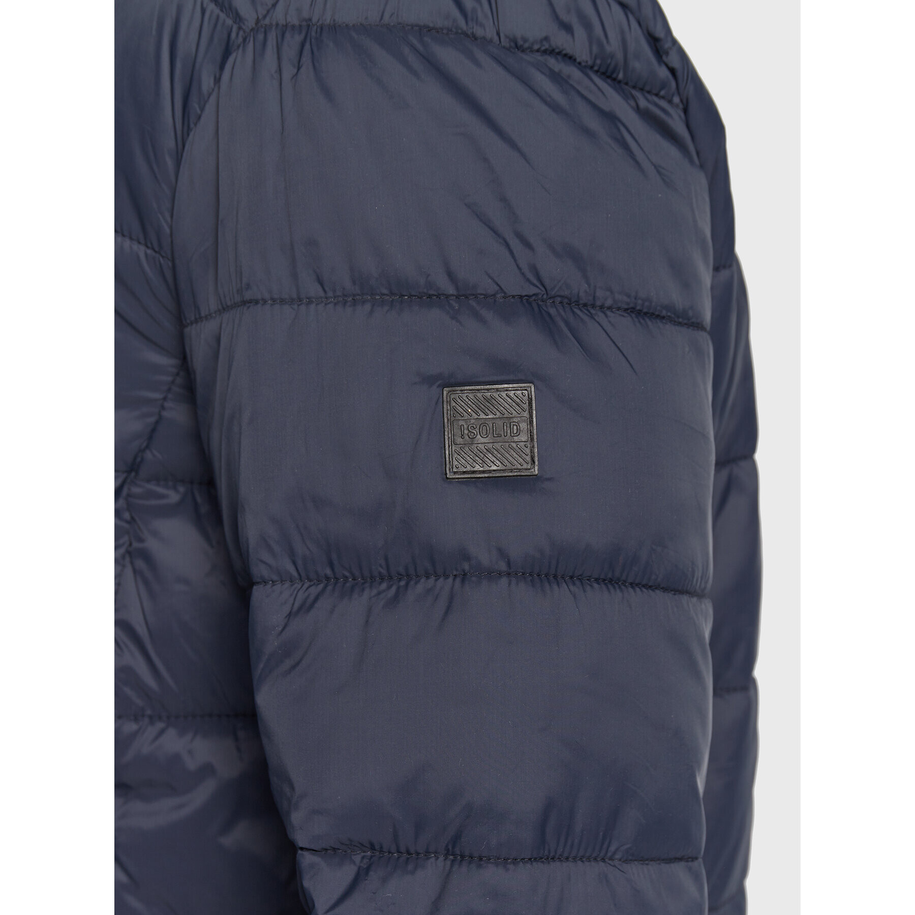 Solid Пухено яке Cole 21107081 Тъмносин Regular Fit - Pepit.bg