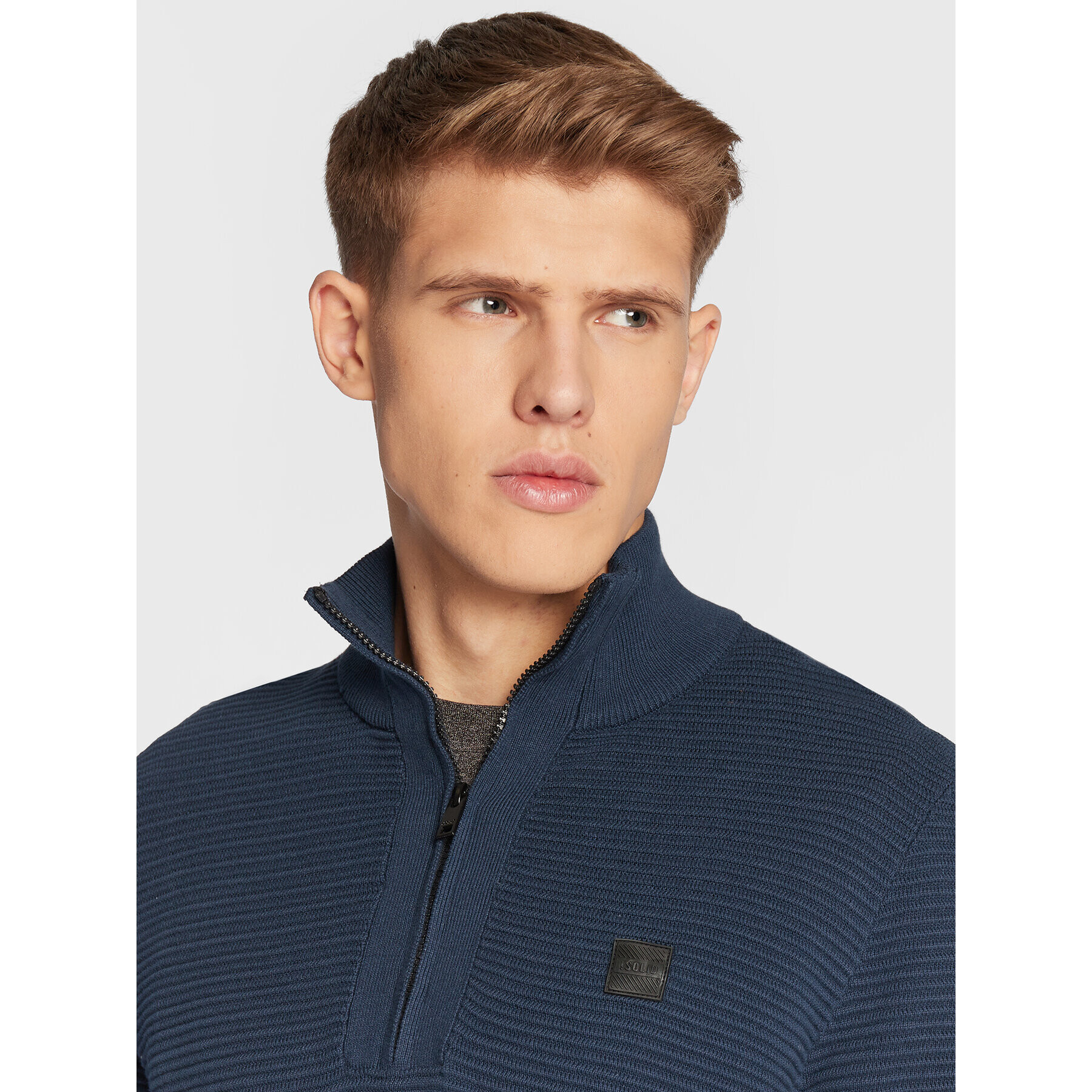 Solid Пуловер 21106433 Син Regular Fit - Pepit.bg