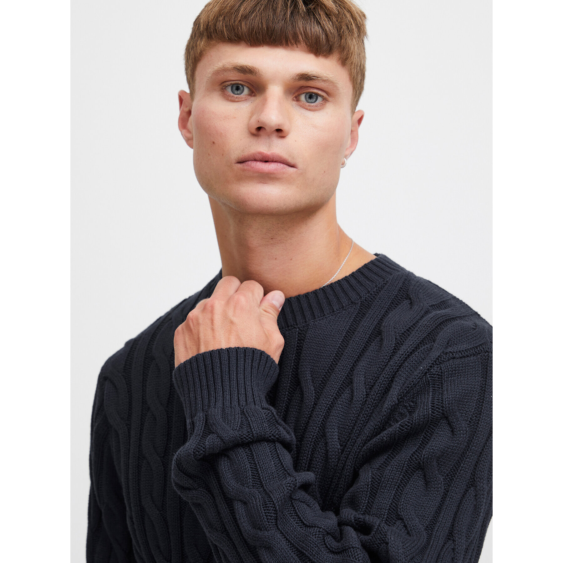 Solid Пуловер 21107899 Тъмносин Regular Fit - Pepit.bg