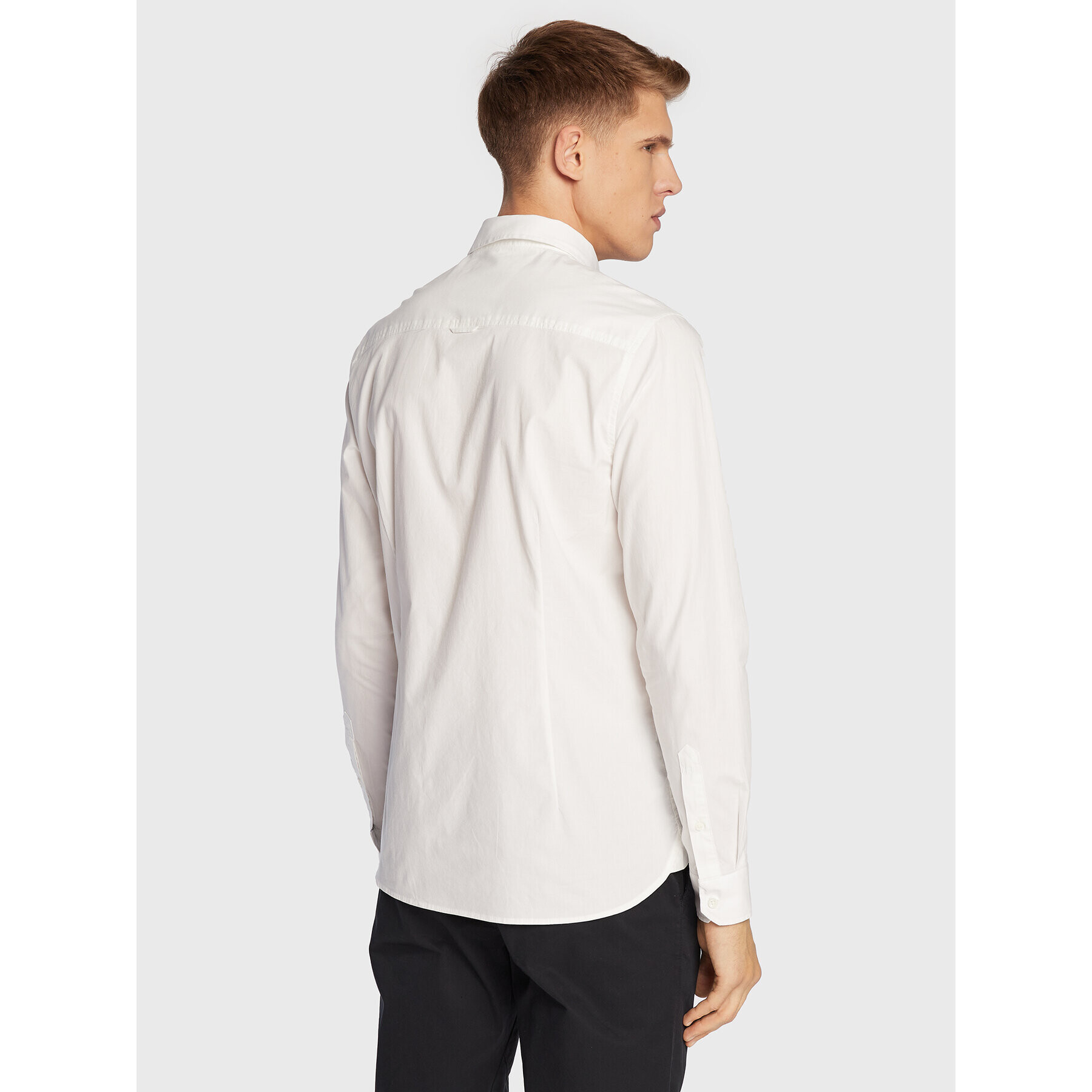 Solid Риза 21103247 Бял Slim Fit - Pepit.bg