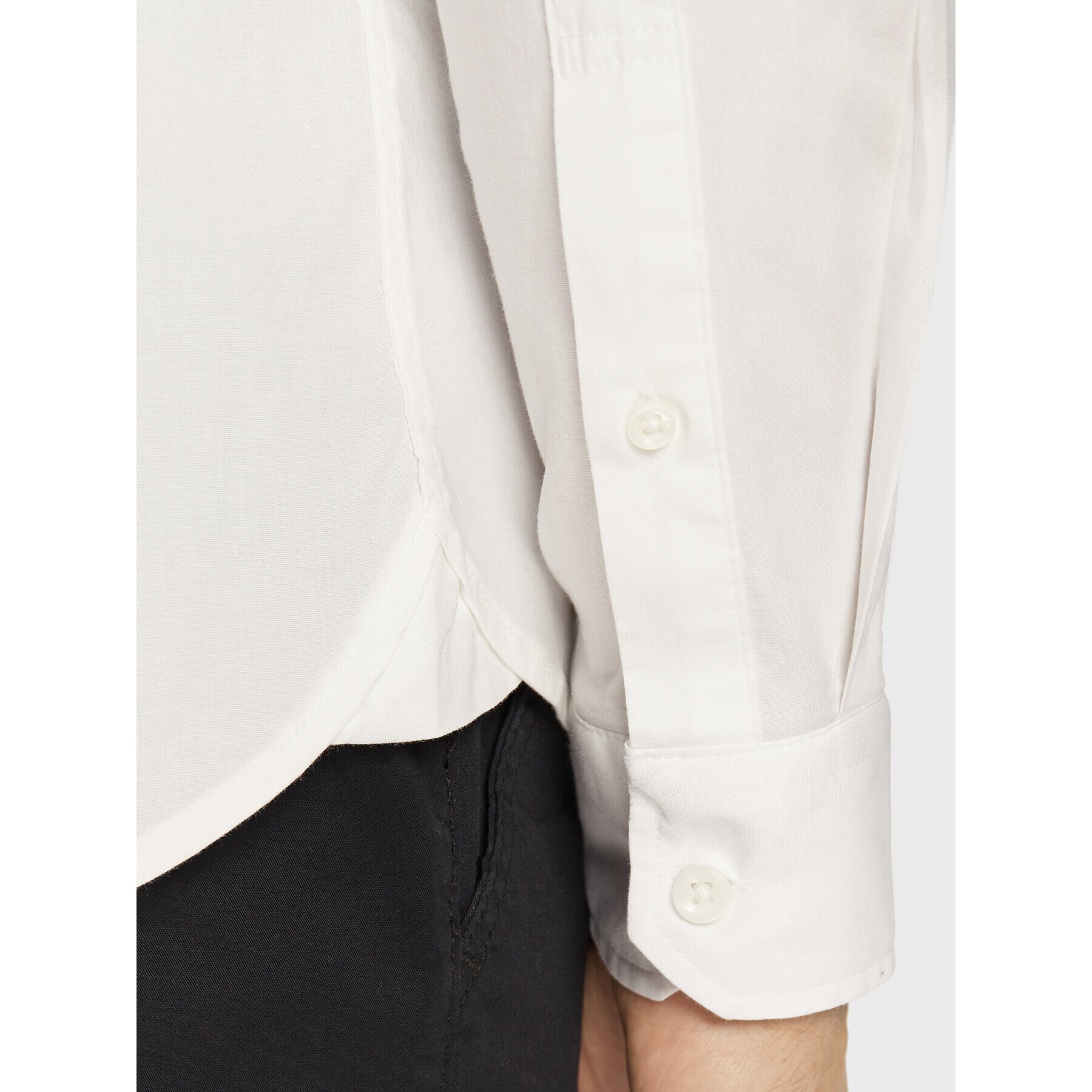 Solid Риза 21103247 Бял Slim Fit - Pepit.bg