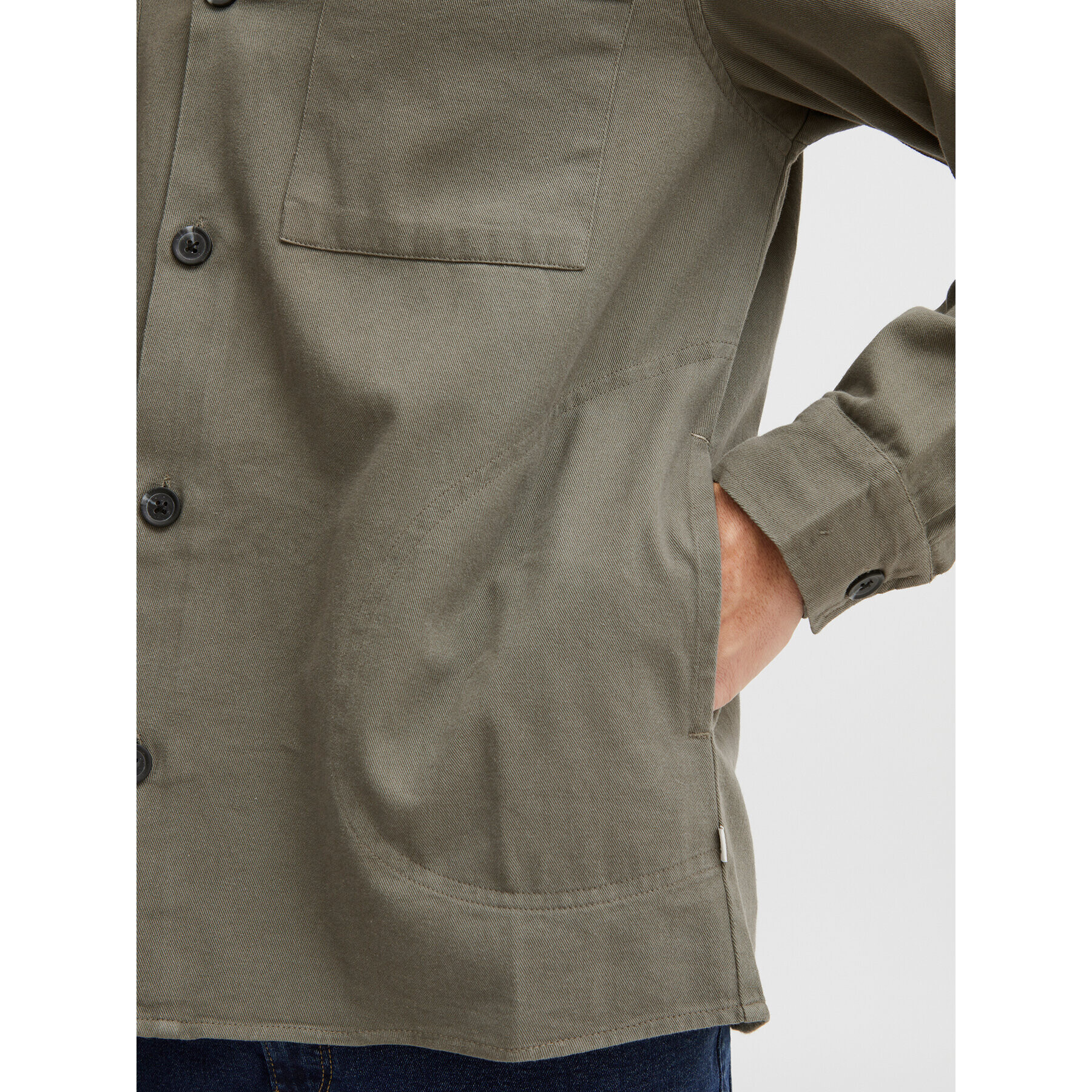 Solid Риза 21107710 Зелен Regular Fit - Pepit.bg