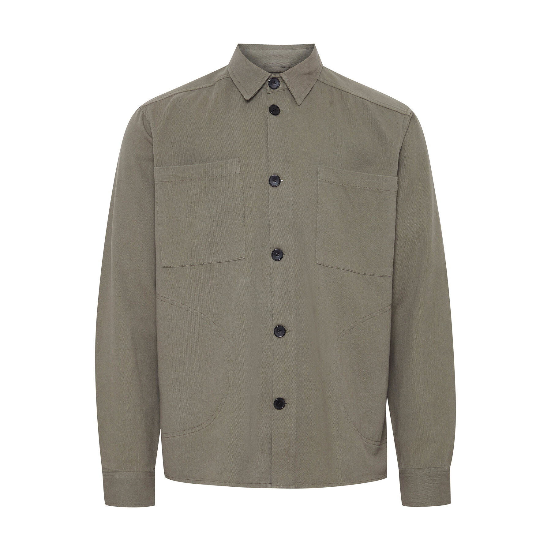 Solid Риза 21107710 Зелен Regular Fit - Pepit.bg