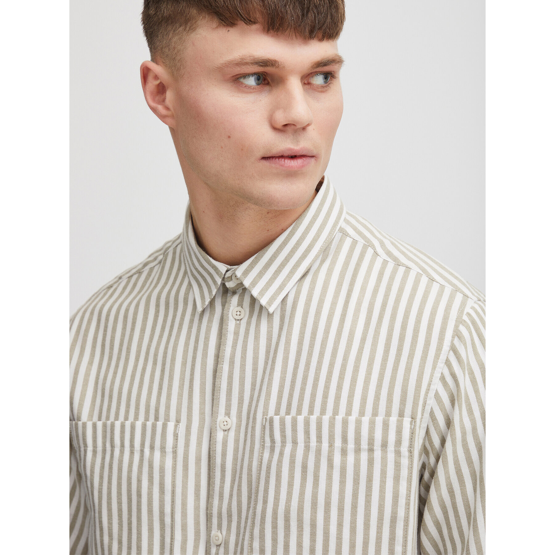 Solid Риза 21107889 Бежов Regular Fit - Pepit.bg
