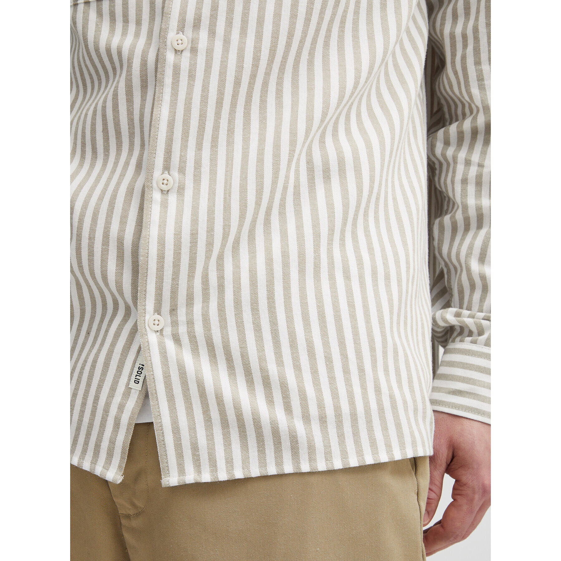Solid Риза 21107889 Бежов Regular Fit - Pepit.bg