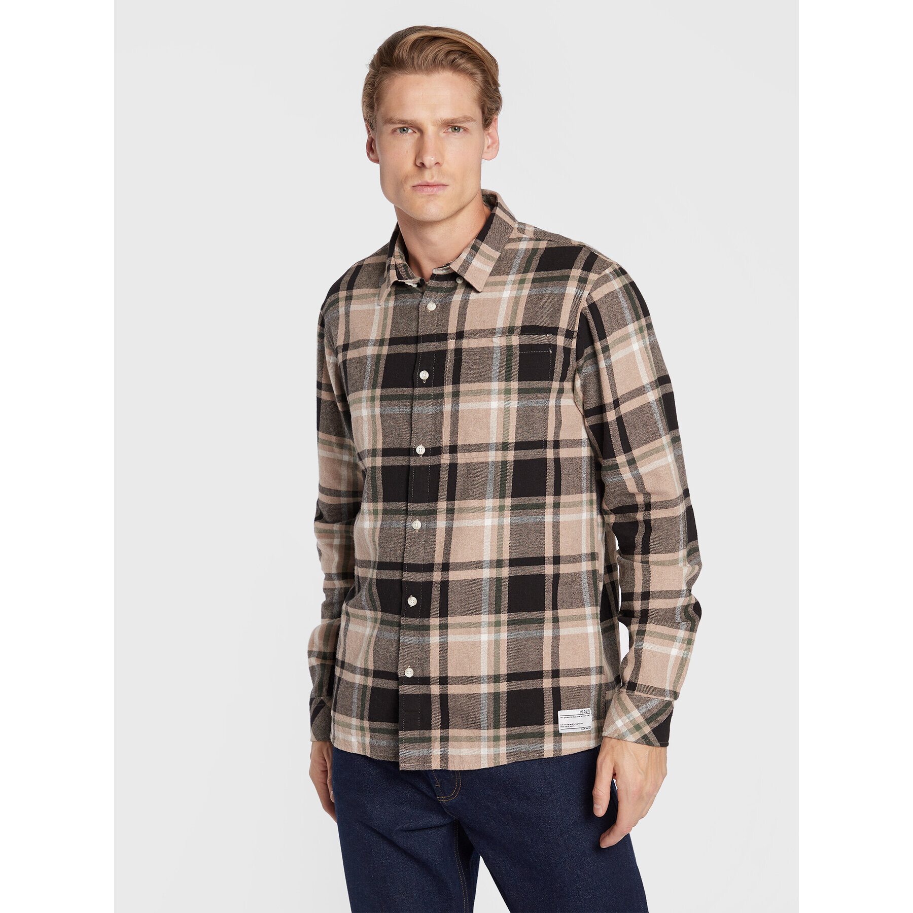 Solid Риза Craig 21107051 Бежов Regular Fit - Pepit.bg