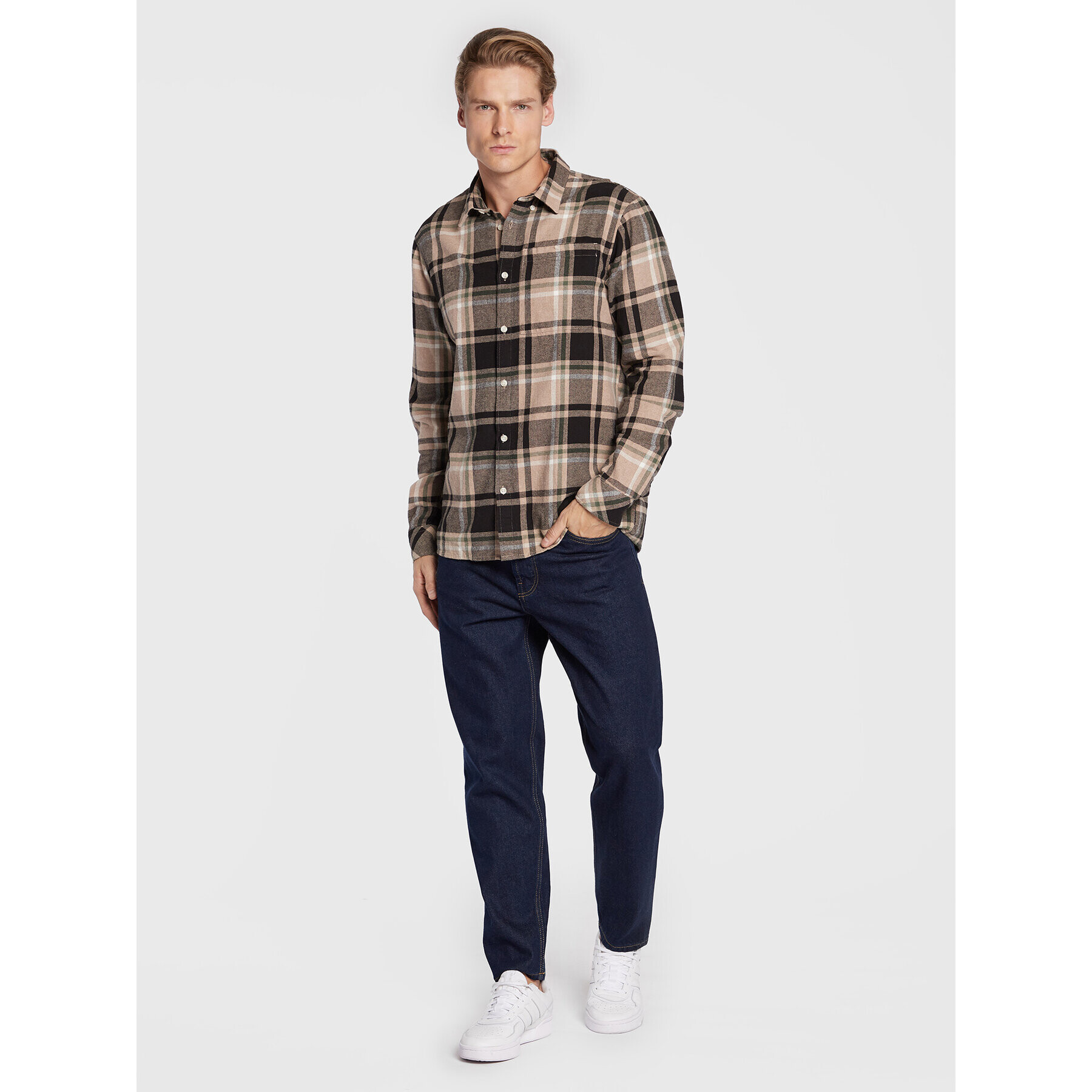 Solid Риза Craig 21107051 Бежов Regular Fit - Pepit.bg