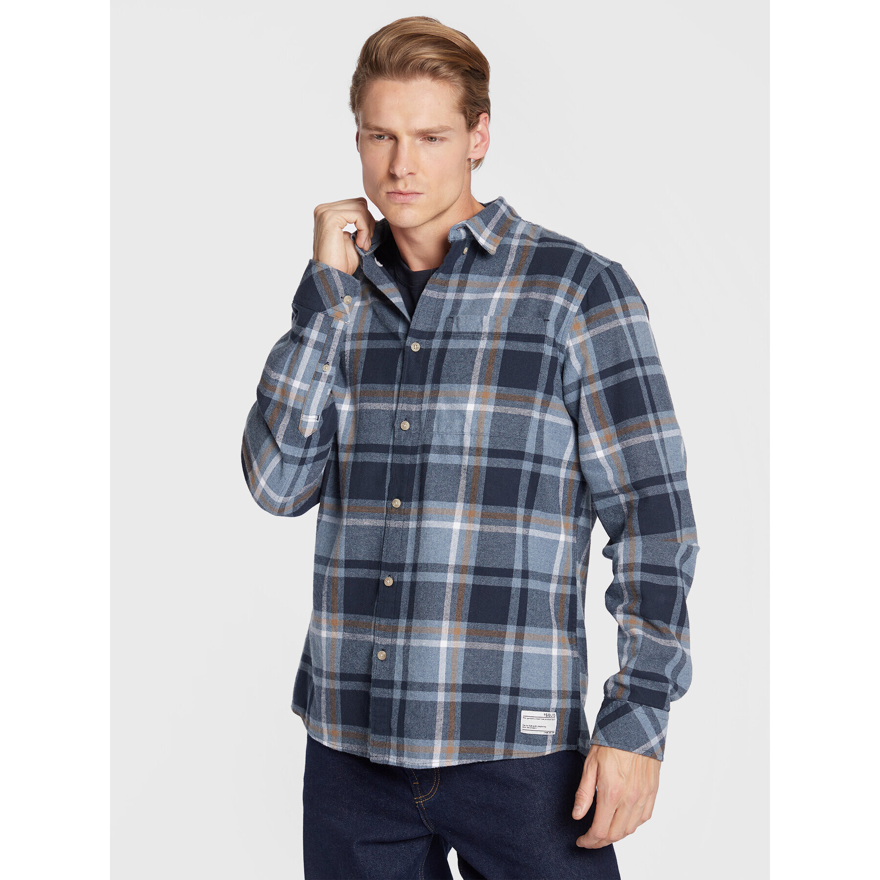 Solid Риза Craig 21107051 Син Regular Fit - Pepit.bg