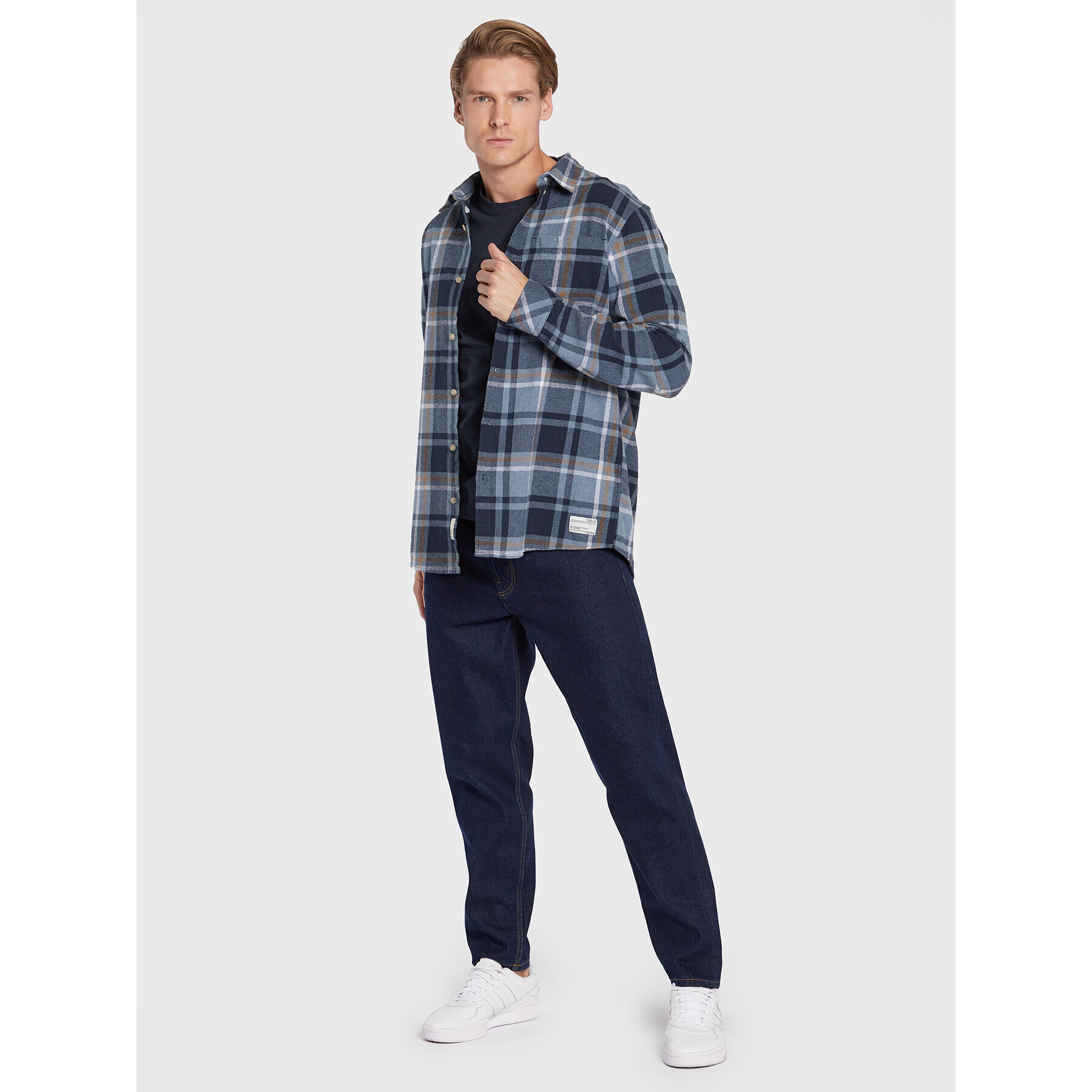 Solid Риза Craig 21107051 Син Regular Fit - Pepit.bg