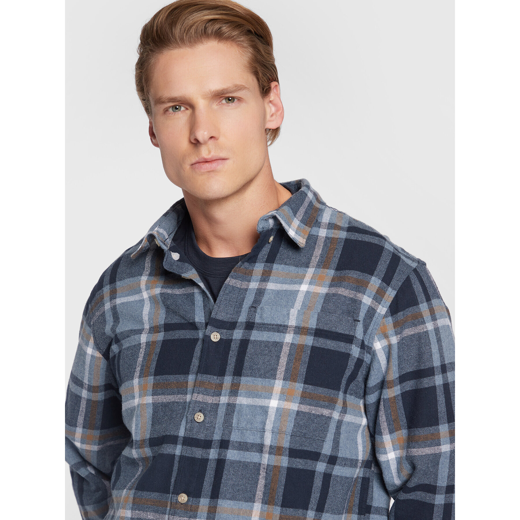 Solid Риза Craig 21107051 Син Regular Fit - Pepit.bg