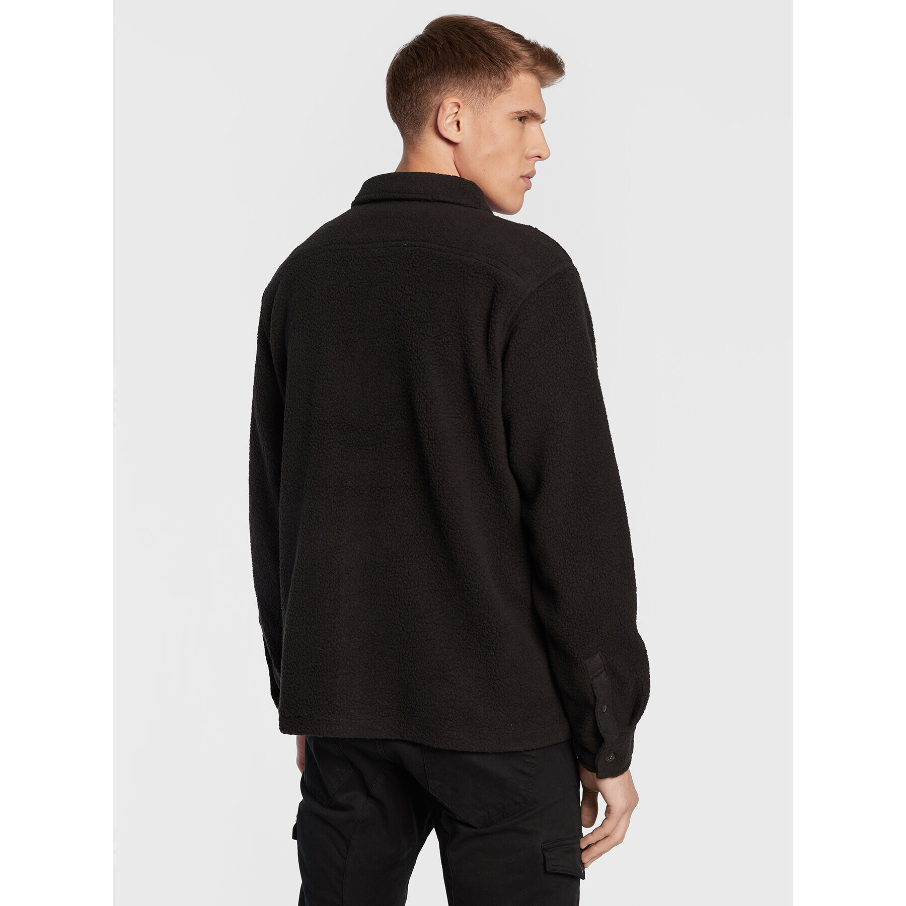 Solid Риза Doyoon Pile 21107469 Черен Oversize - Pepit.bg