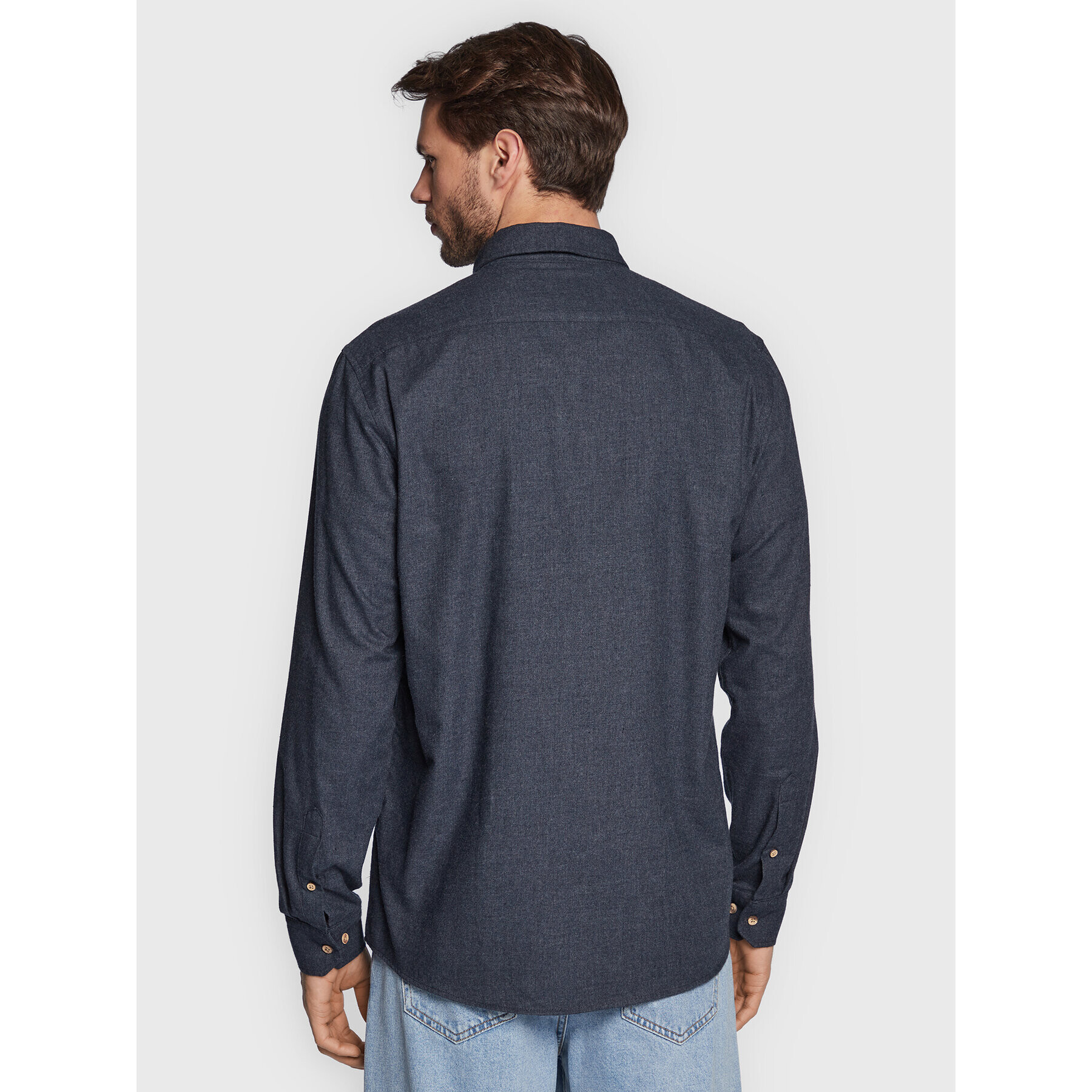 Solid Риза Pete 21107465 Тъмносин Regular Fit - Pepit.bg