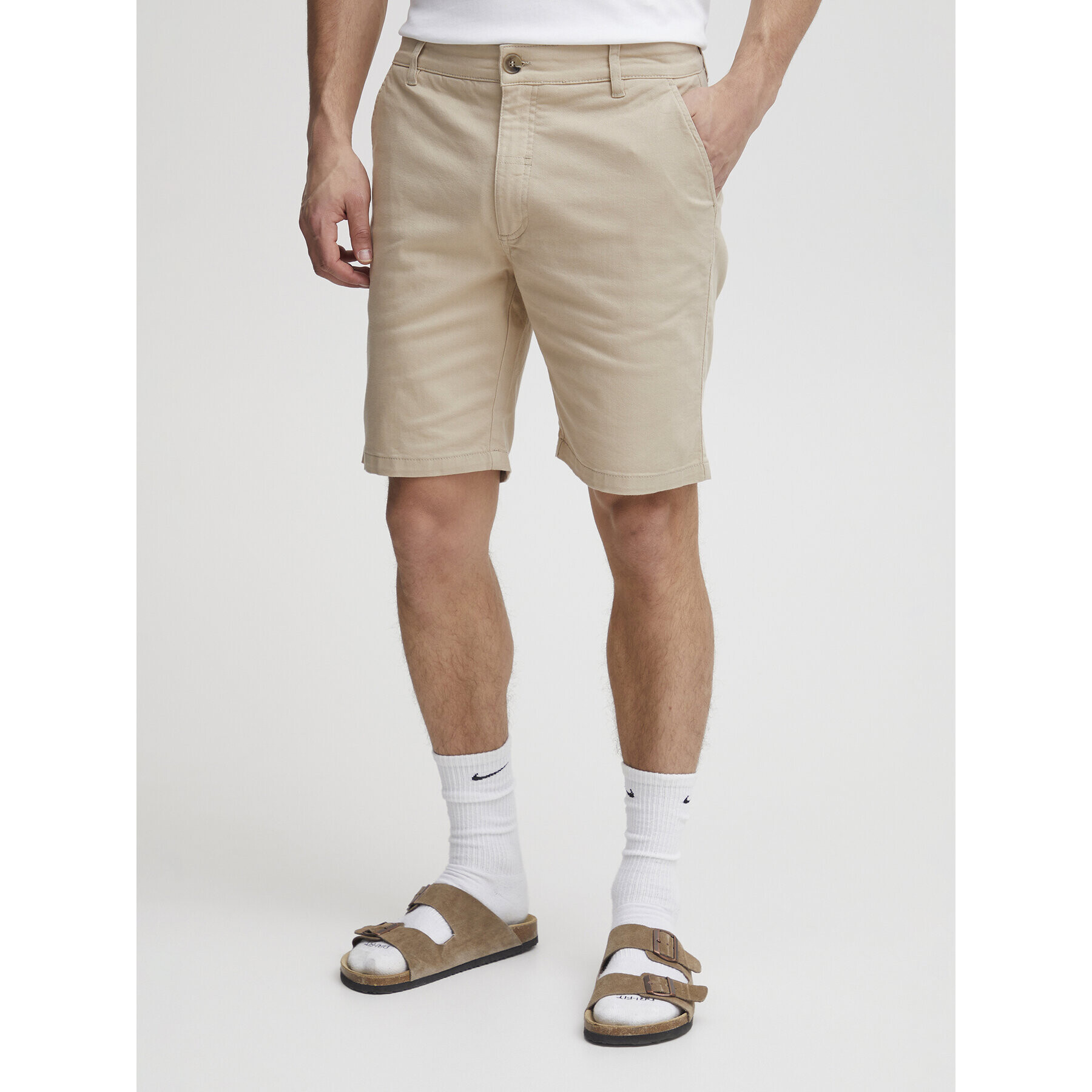 Solid Шорти от плат 21107811 Бежов Regular Fit - Pepit.bg