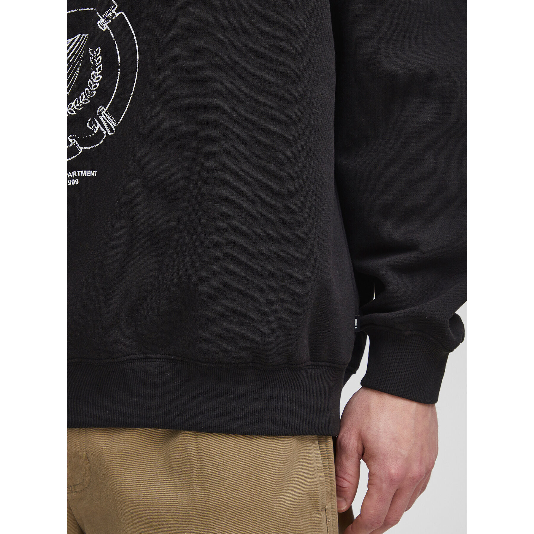 Solid Суитшърт 21107856 Черен Regular Fit - Pepit.bg
