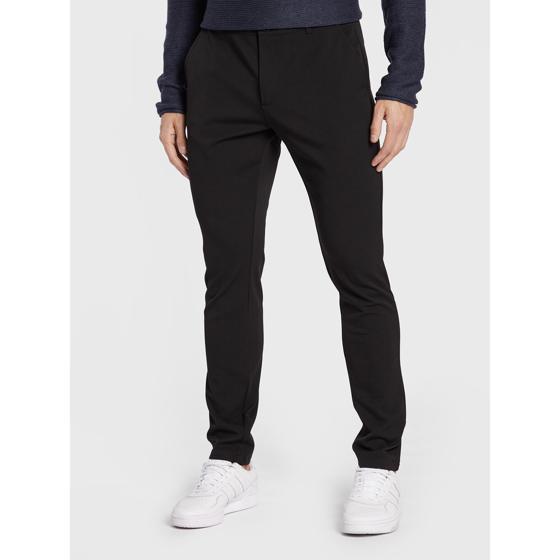 Solid Текстилни панталони Frederic 21200141 Черен Slim Fit - Pepit.bg