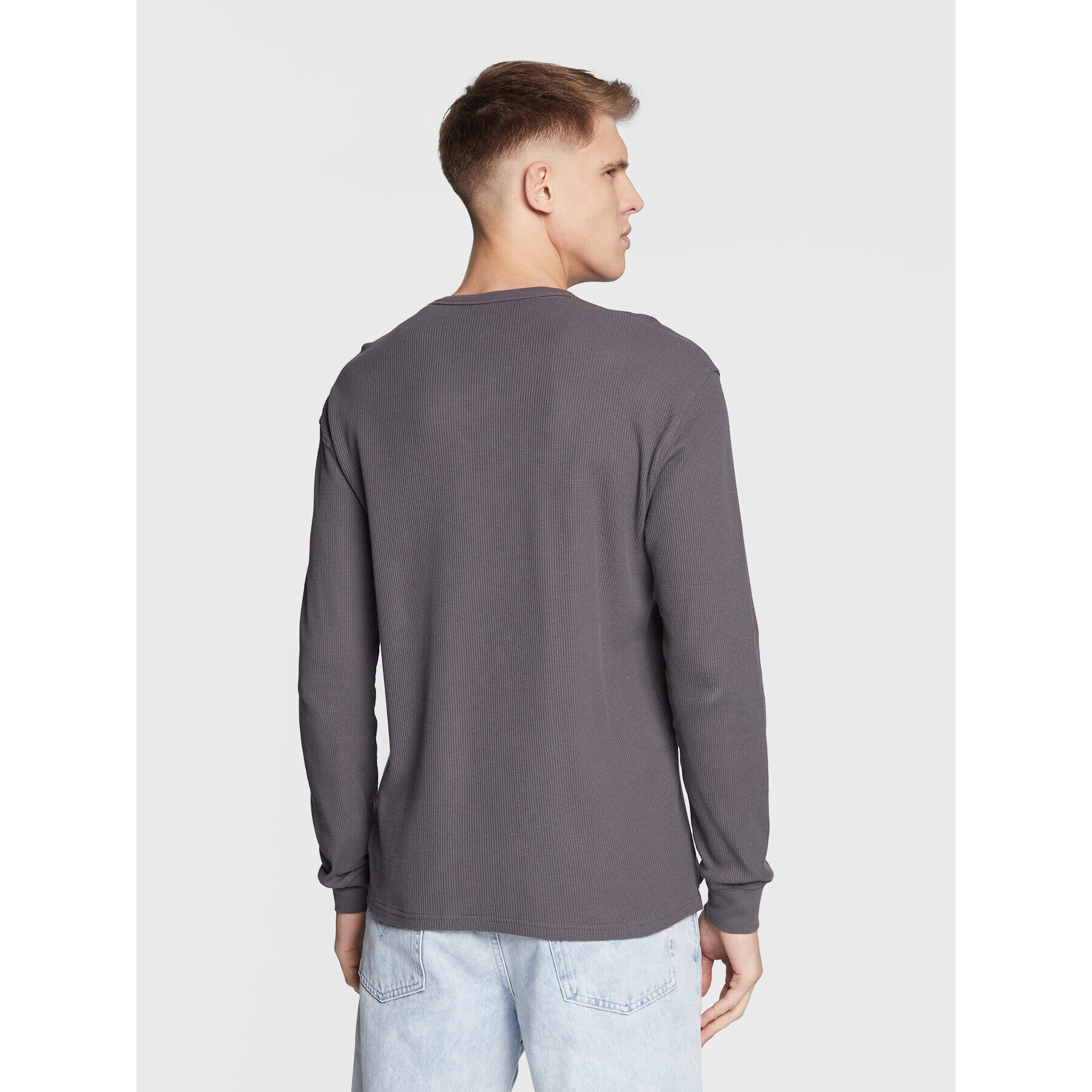 Solid Тениска с дълъг ръкав 21107286 Сив Regular Fit - Pepit.bg
