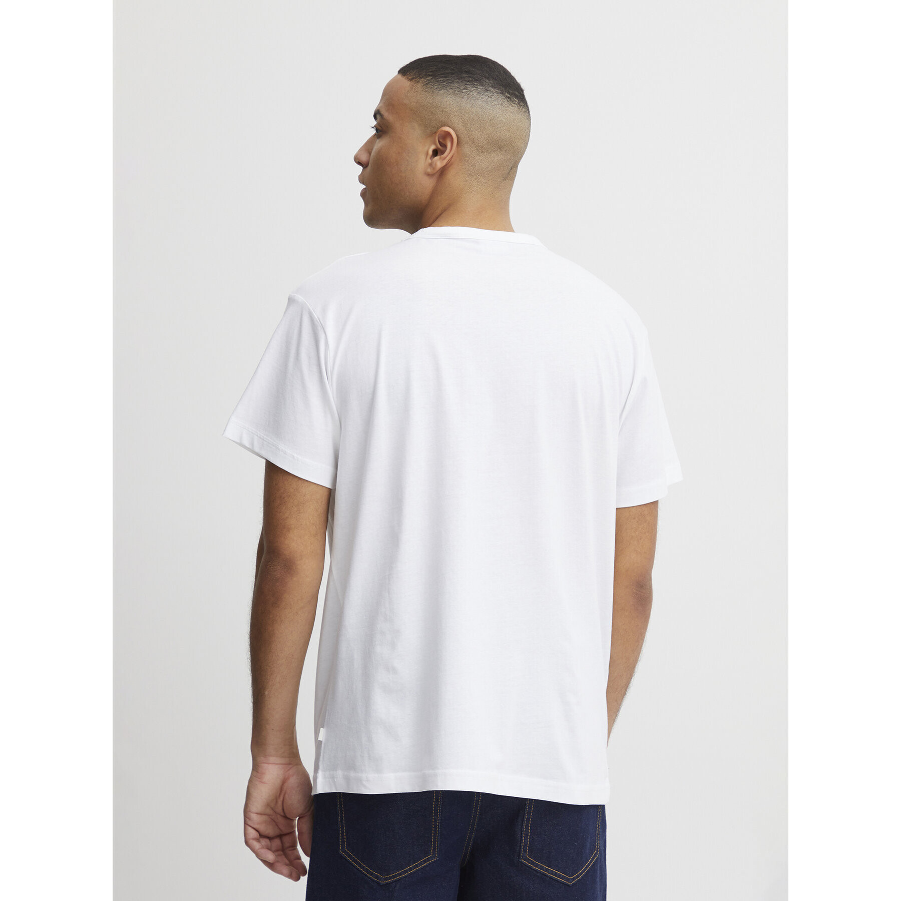 Solid Тишърт 21107758 Бял Regular Fit - Pepit.bg