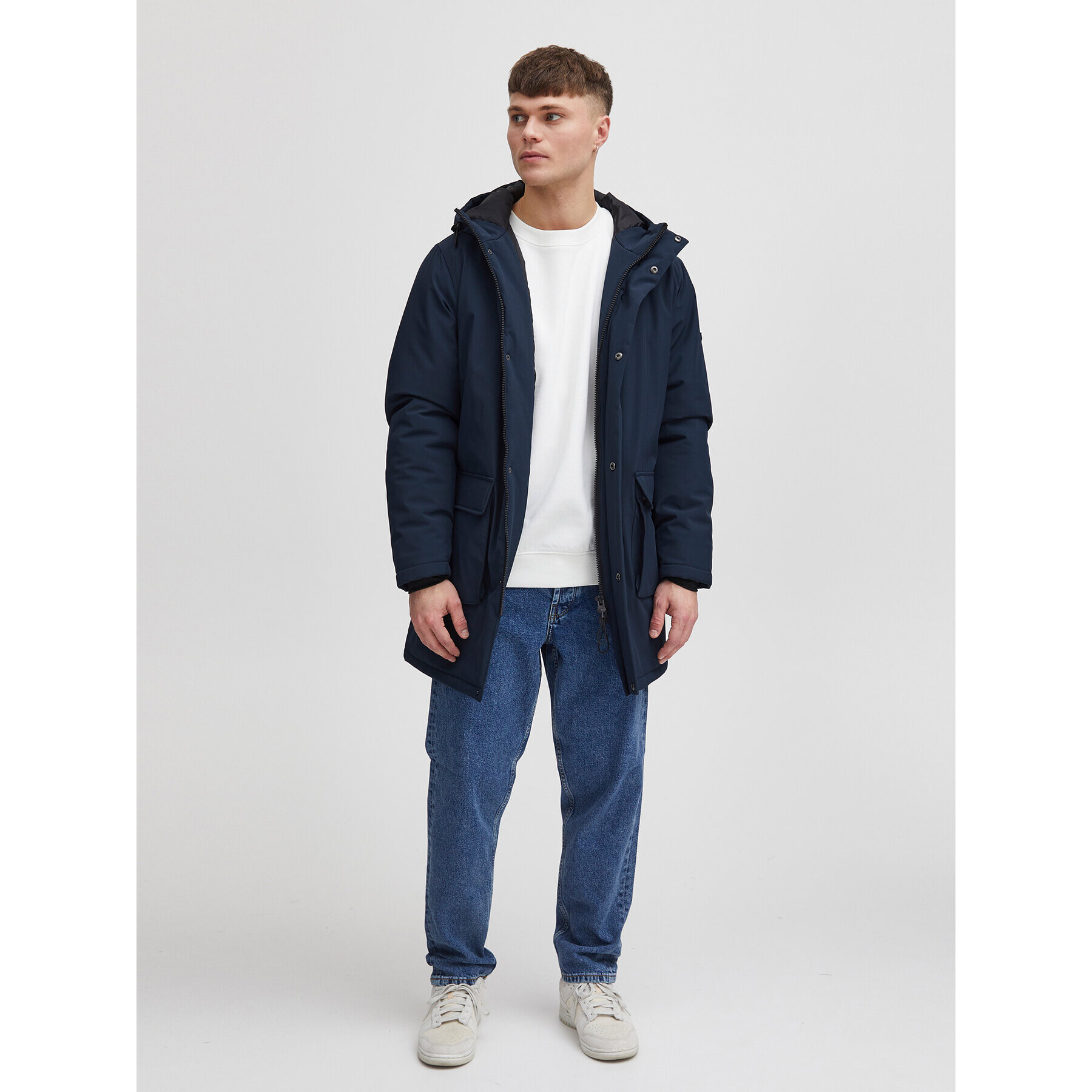 Solid Зимно яке 21107834 Тъмносин Regular Fit - Pepit.bg