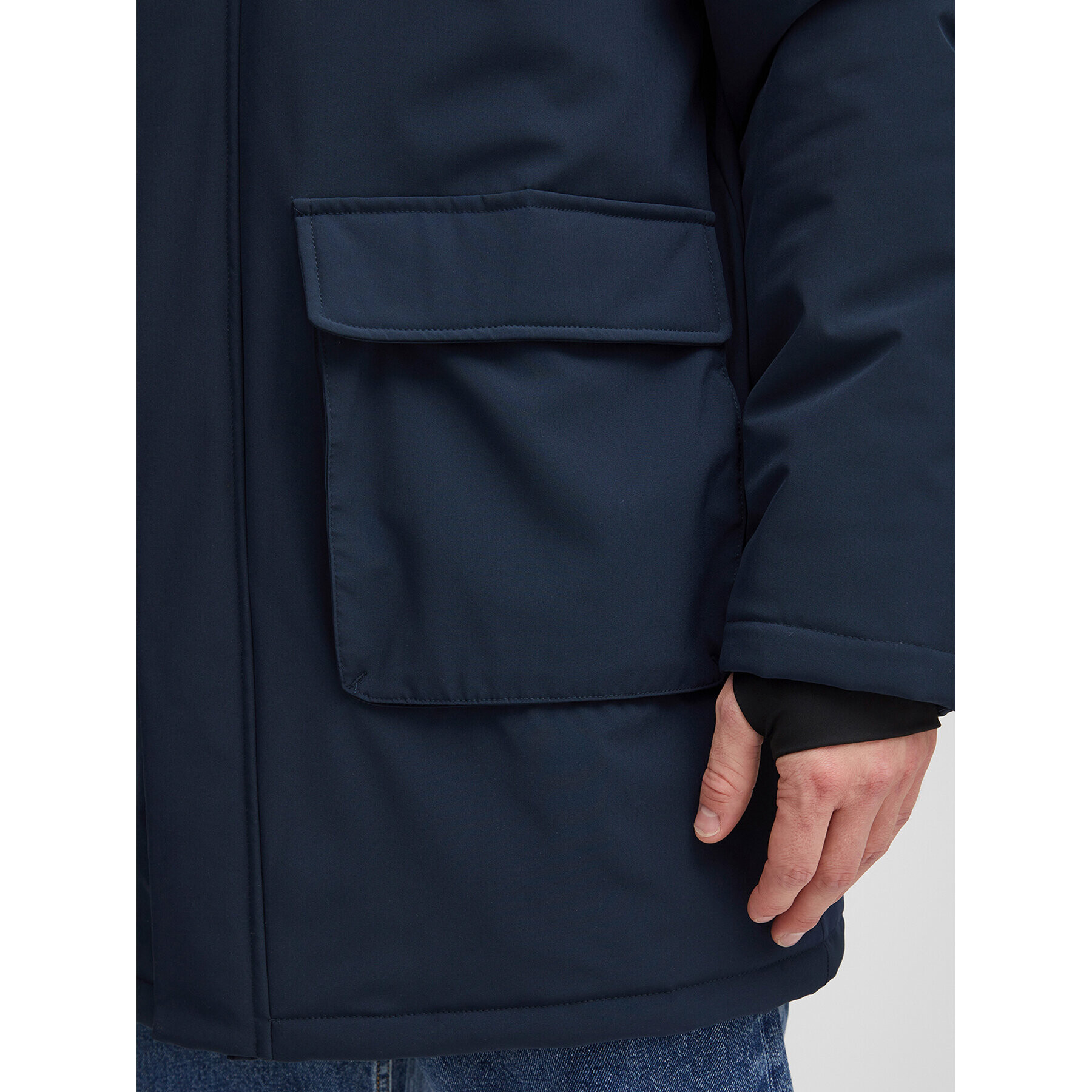 Solid Зимно яке 21107834 Тъмносин Regular Fit - Pepit.bg