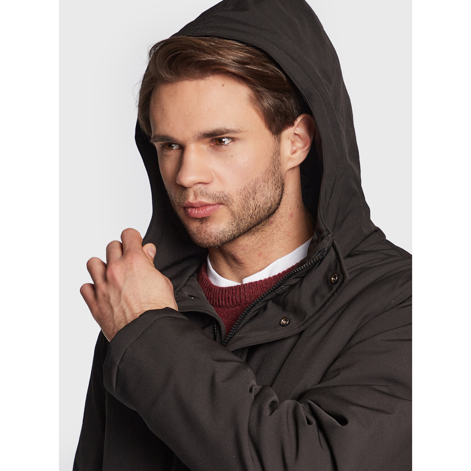 Solid Зимно яке Dimos 21107441 Черен Regular Fit - Pepit.bg