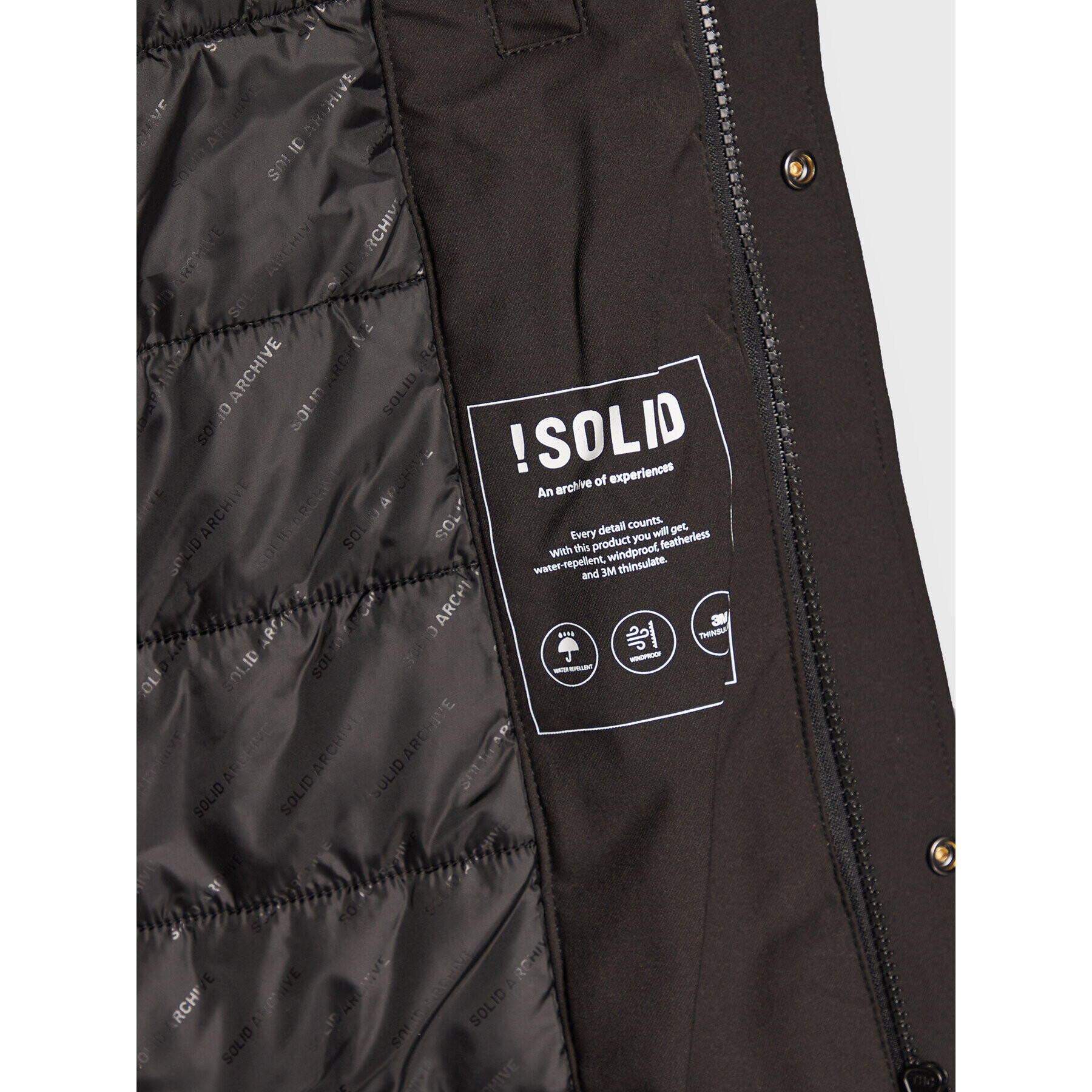 Solid Зимно яке Dimos 21107441 Черен Regular Fit - Pepit.bg