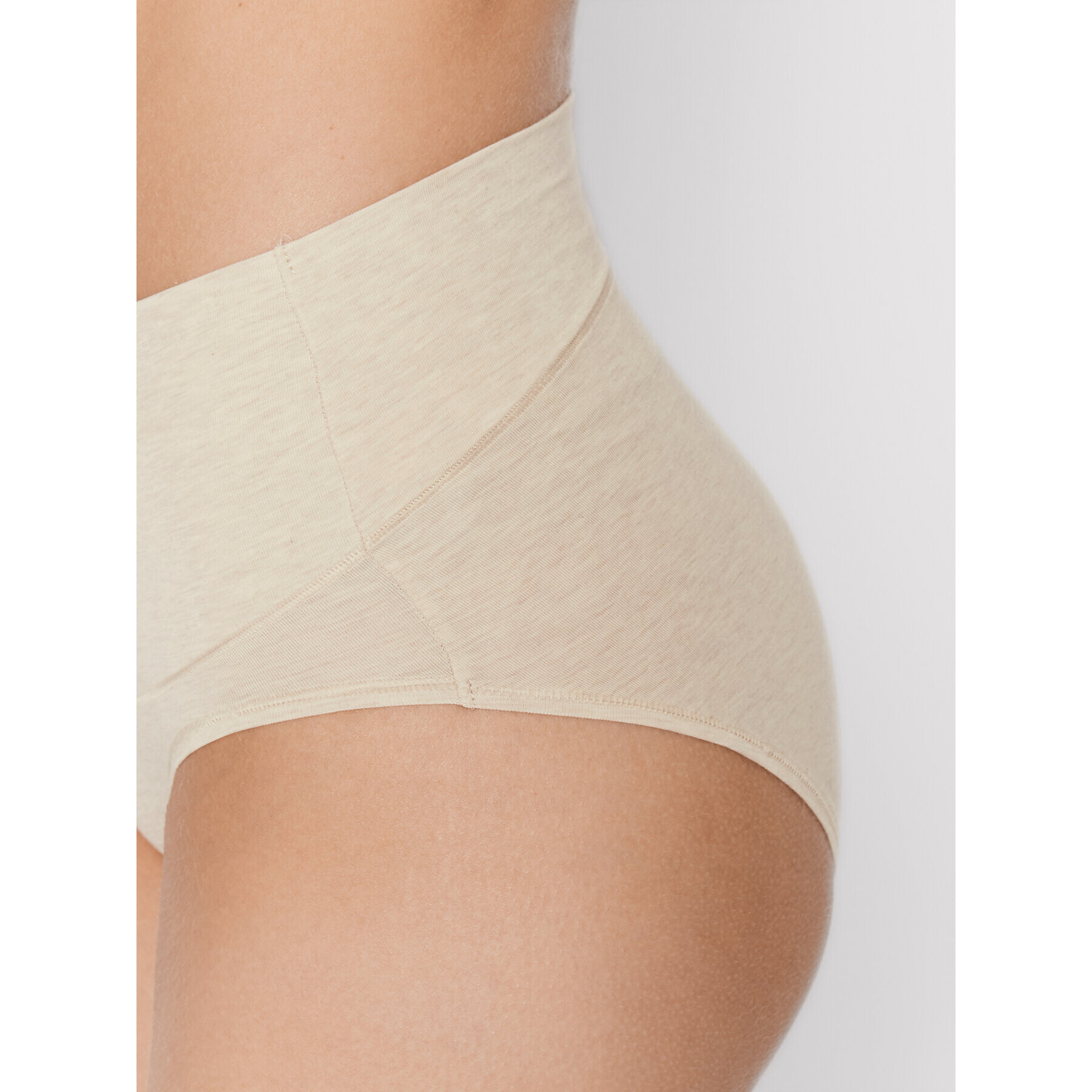 SPANX Класически бикини с висока талия Cotton Control 40050R Бежов - Pepit.bg