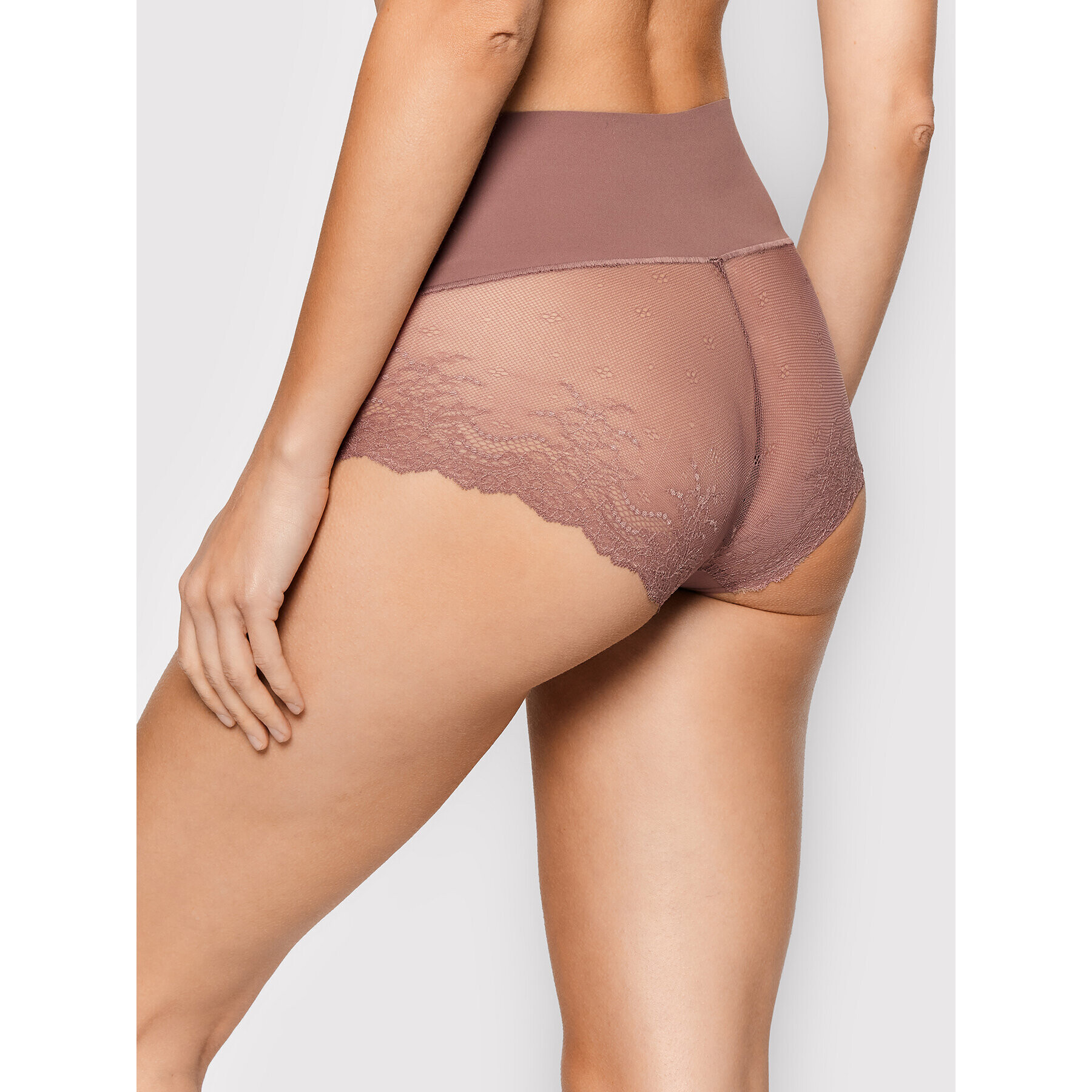 SPANX Класически бикини с висока талия Undie-tectable® Lace Hi-Hipster SP0515 Розов - Pepit.bg