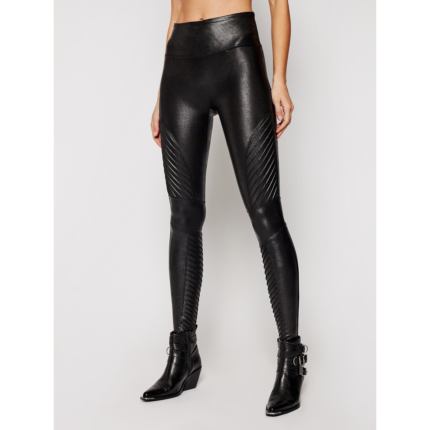 SPANX Клин Faux Leather Moto 20136R Черен Slim Fit - Pepit.bg