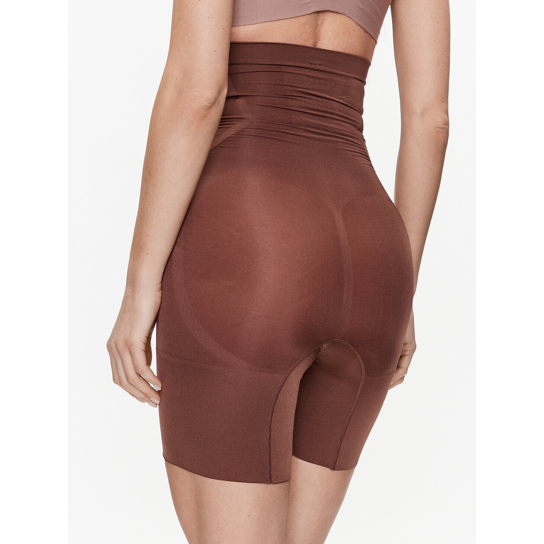 SPANX Моделиращо бельо долна част Oncore High-Waist High Short SS1915 Кафяв - Pepit.bg