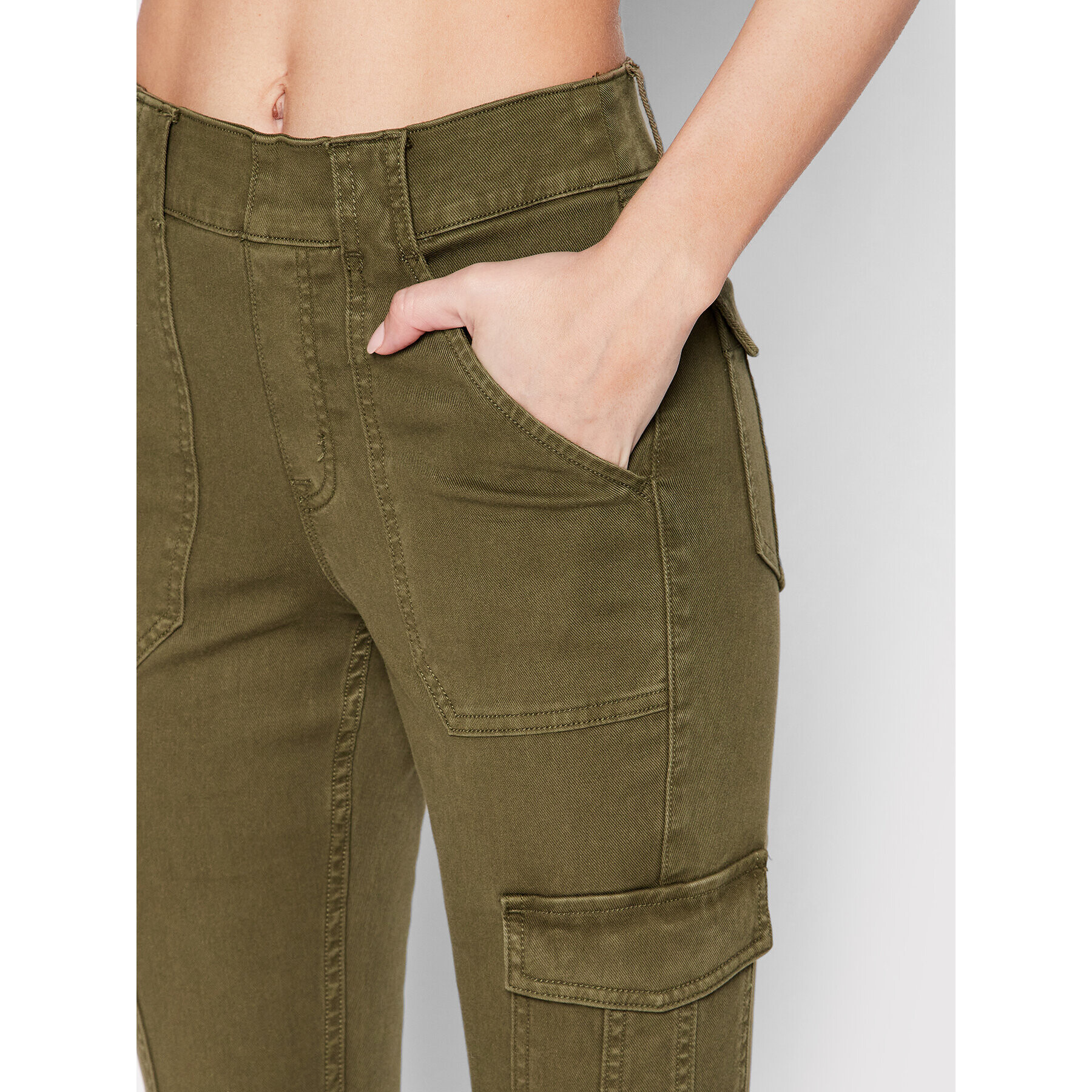 SPANX Текстилни панталони Cargo 20311R Зелен Skinny Fit - Pepit.bg