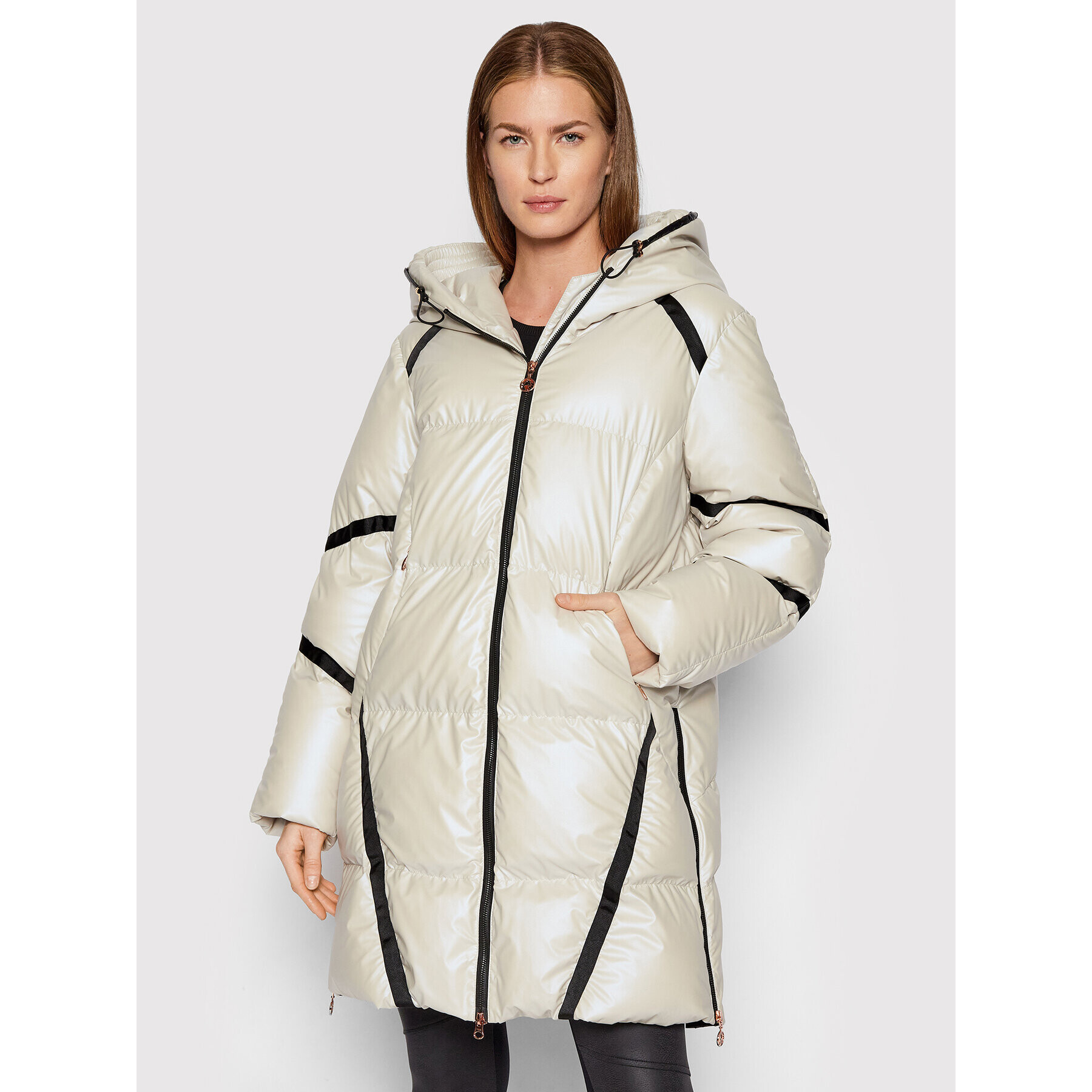 Sportalm Пухено яке Vomma 9611048140 Бежов Regular Fit - Pepit.bg