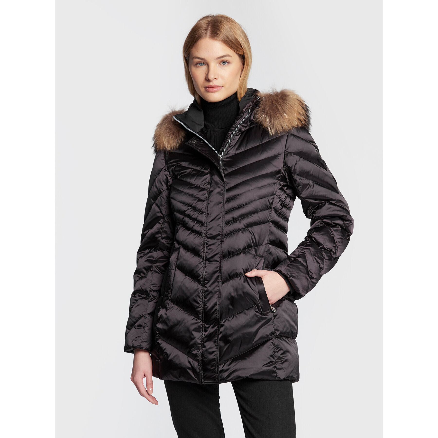 Sportalm Пухено яке 9810022752 Черен Regular Fit - Pepit.bg