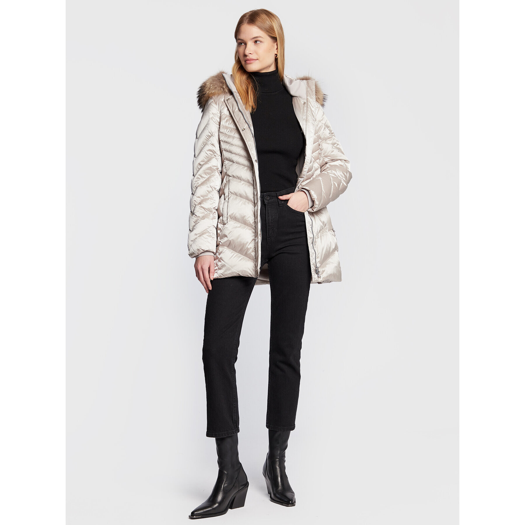 Sportalm Пухено яке 9810022752 Сив Regular Fit - Pepit.bg