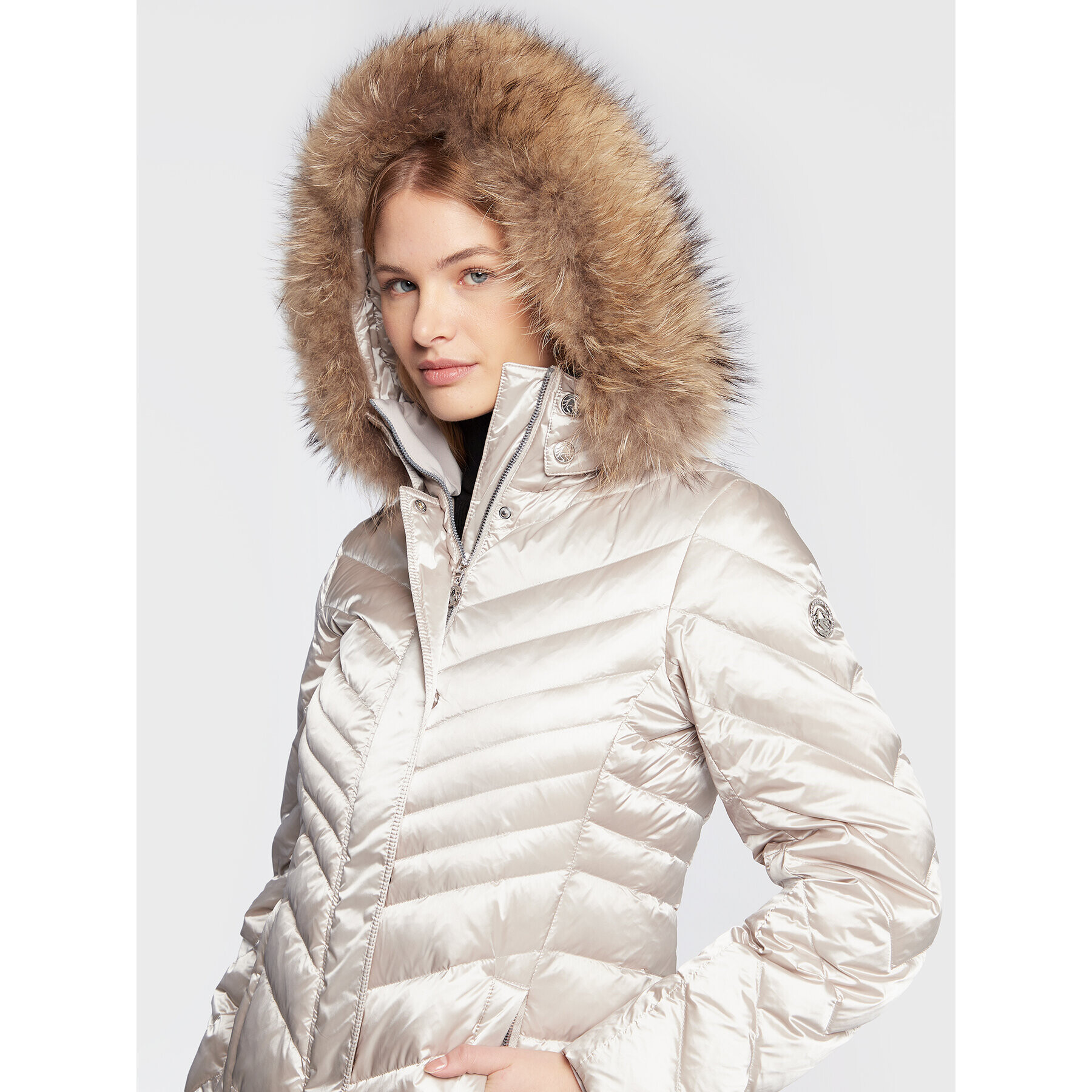 Sportalm Пухено яке 9810022752 Сив Regular Fit - Pepit.bg