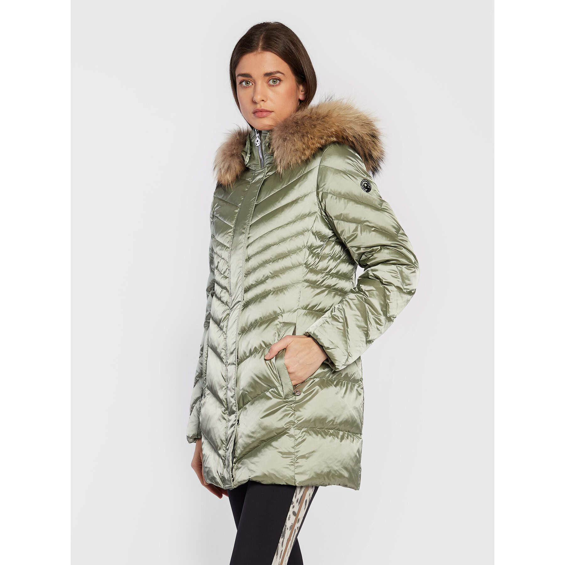 Sportalm Пухено яке 9810022752 Зелен Regular Fit - Pepit.bg