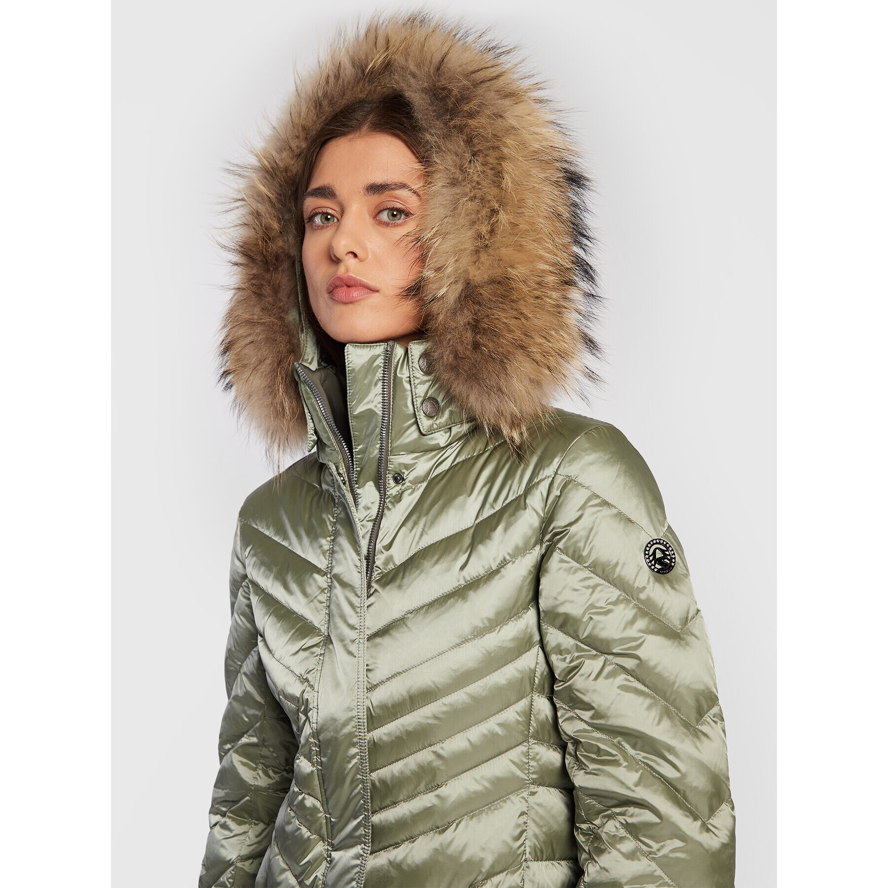 Sportalm Пухено яке 9810022752 Зелен Regular Fit - Pepit.bg