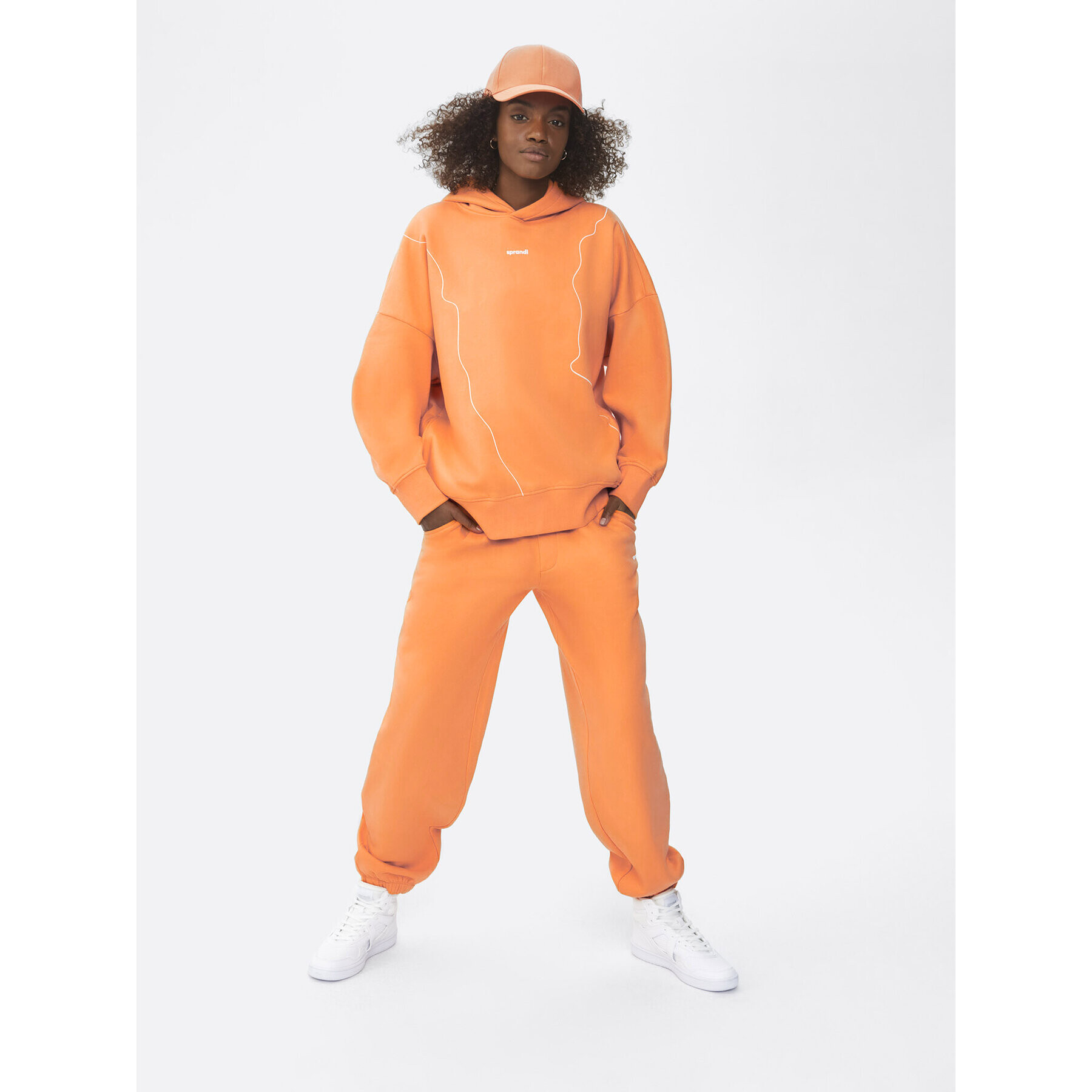 Sprandi Долнище анцуг SP22-SPD011 Оранжев Relaxed Fit - Pepit.bg