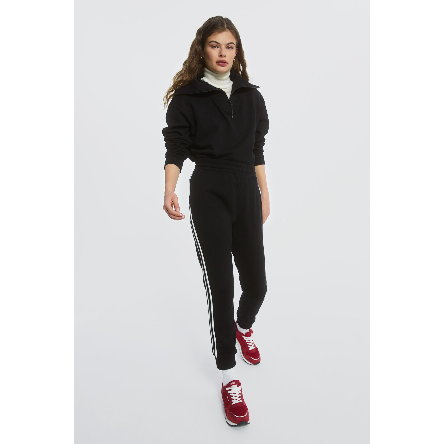 Sprandi Долнище анцуг AW21-SJD020 Черен Regular Fit - Pepit.bg