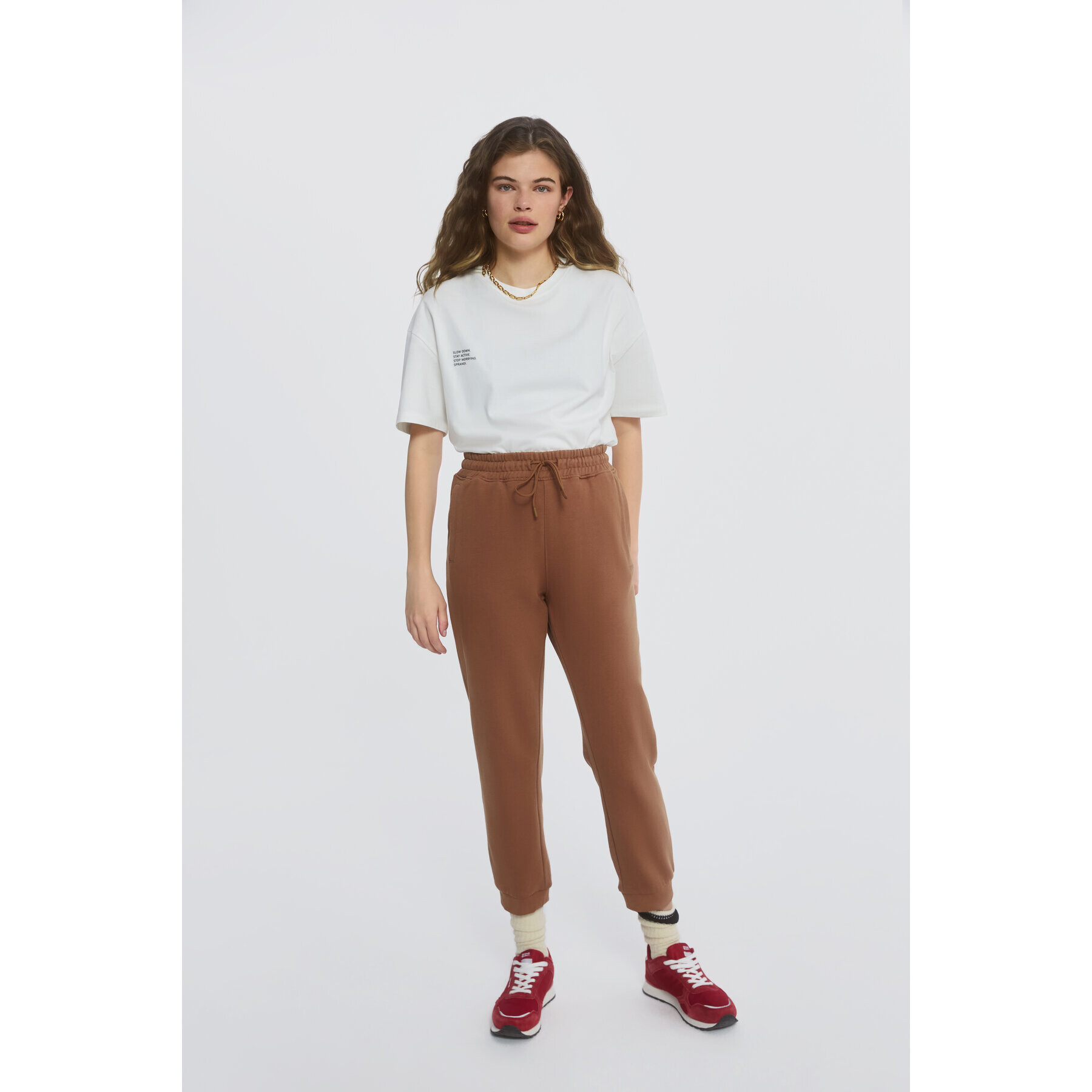 Sprandi Долнище анцуг AW21-SJM009 Кафяв Regular Fit - Pepit.bg
